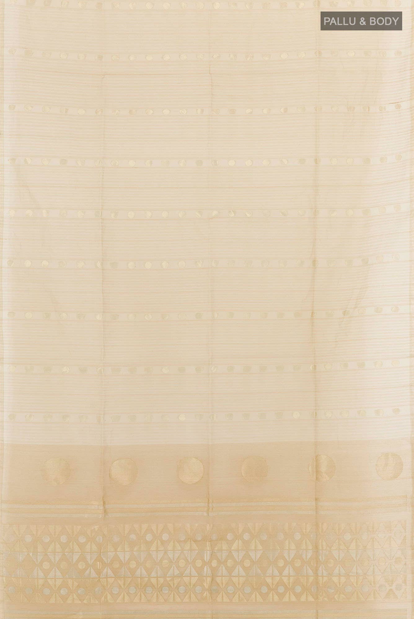 Dark Beige Blended Kora Silk Saree