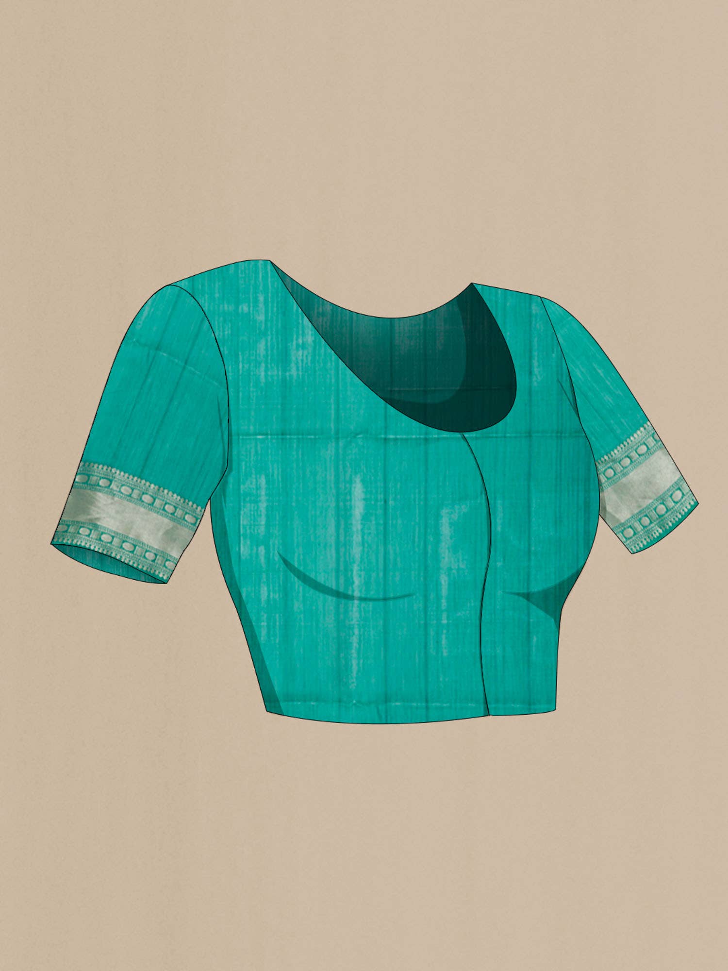 Green Blended Kora Silk Saree