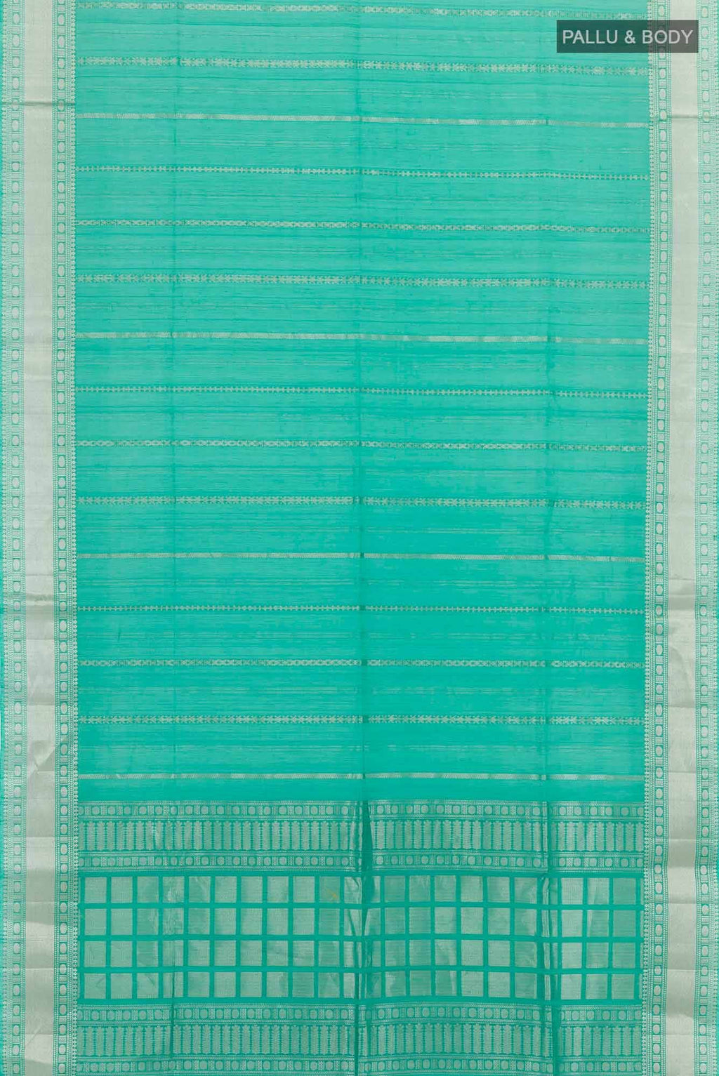 Green Blended Kora Silk Saree
