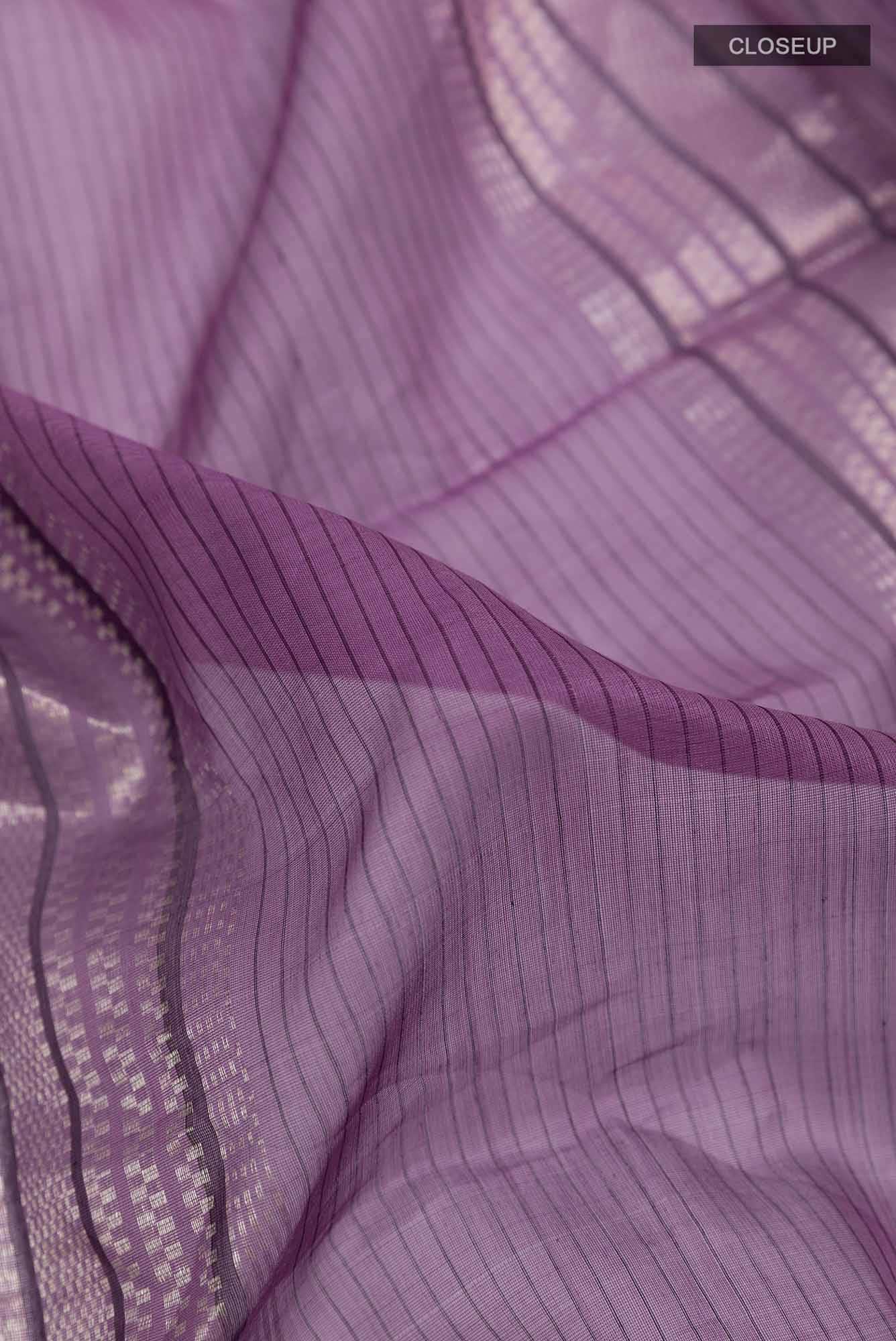 Purple Blended Kora Silk Saree