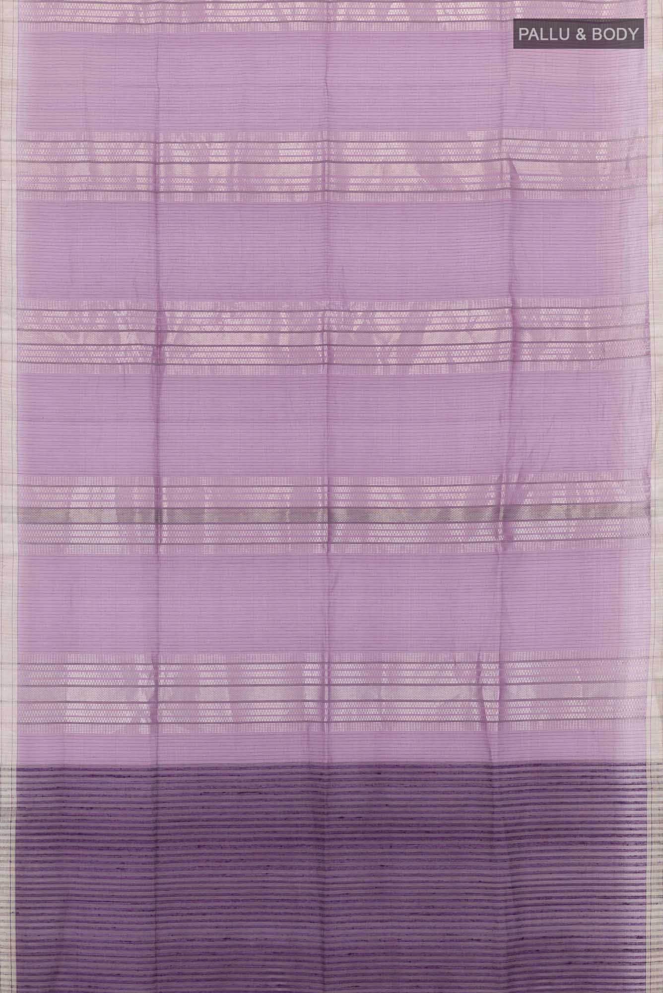 Purple Blended Kora Silk Saree