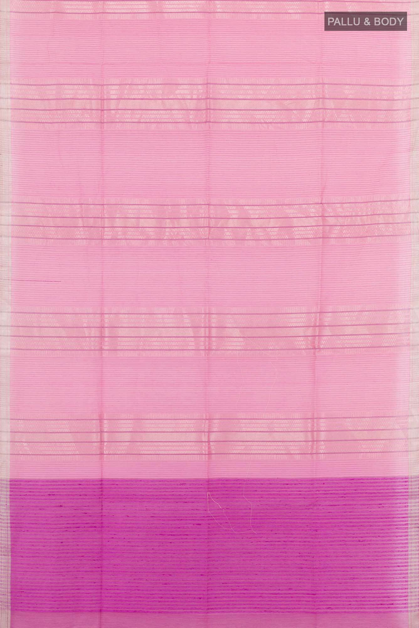 Pink Blended Kora Silk Saree