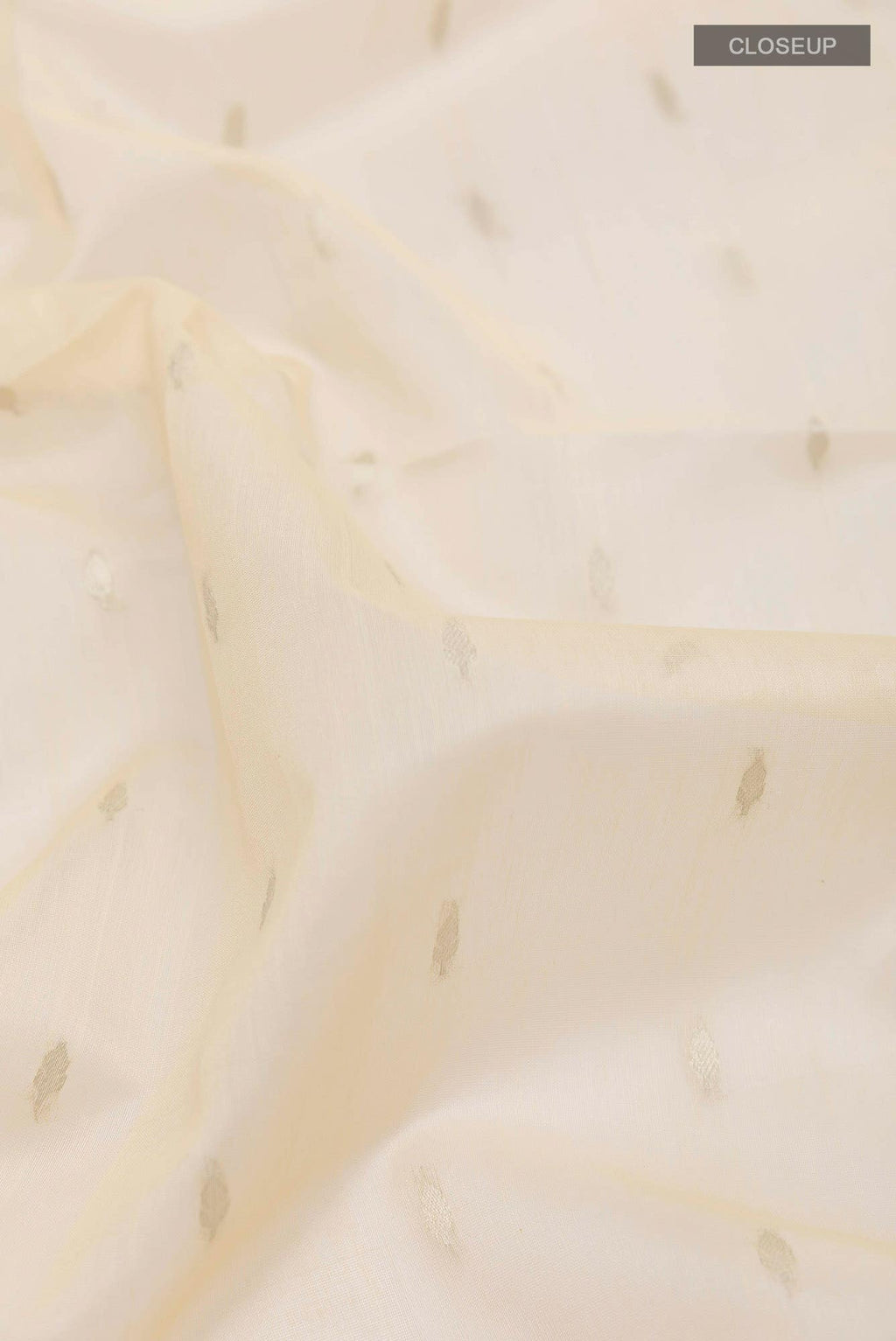White Blended Kora Silk Saree