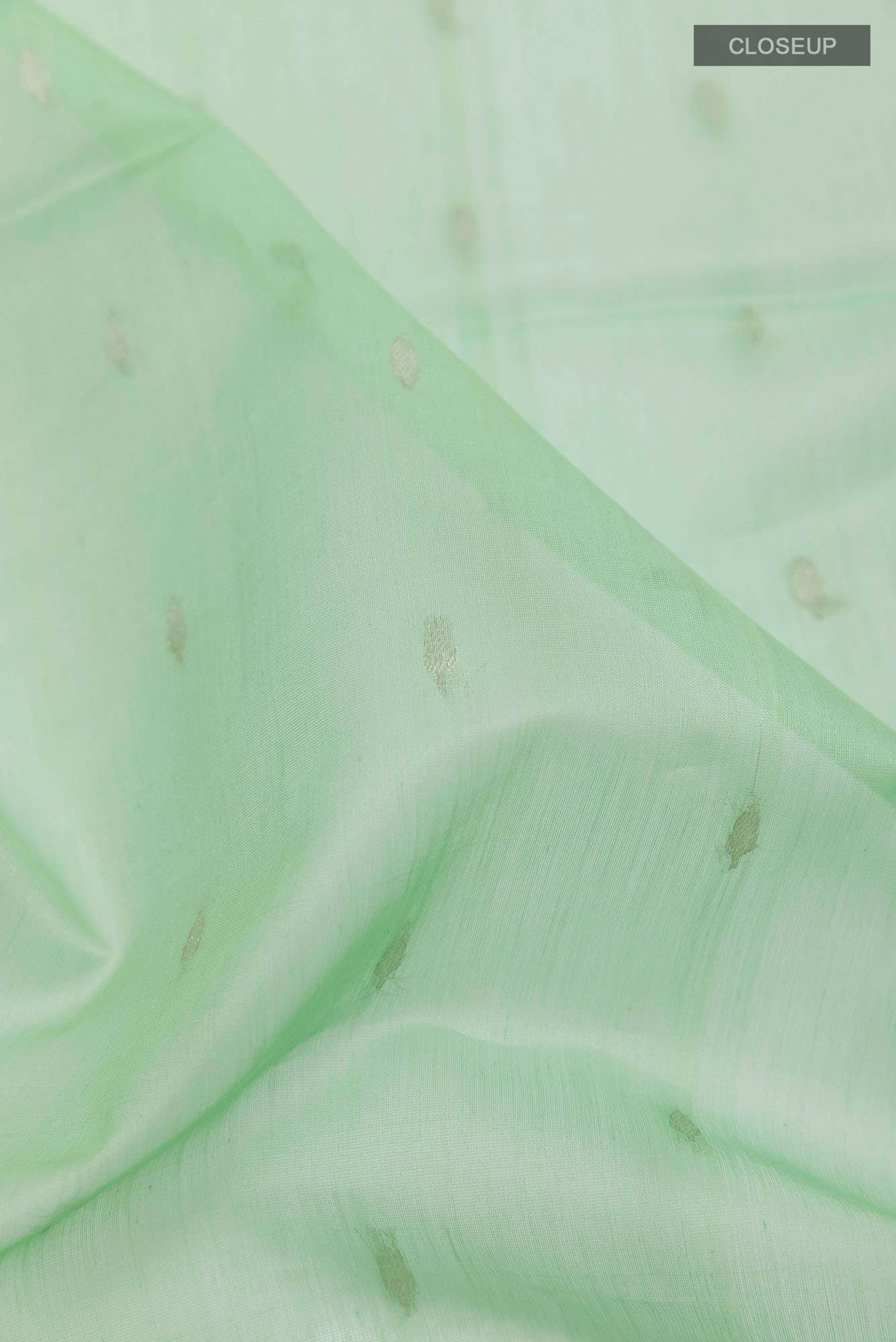 Green Blended Kora Silk Saree