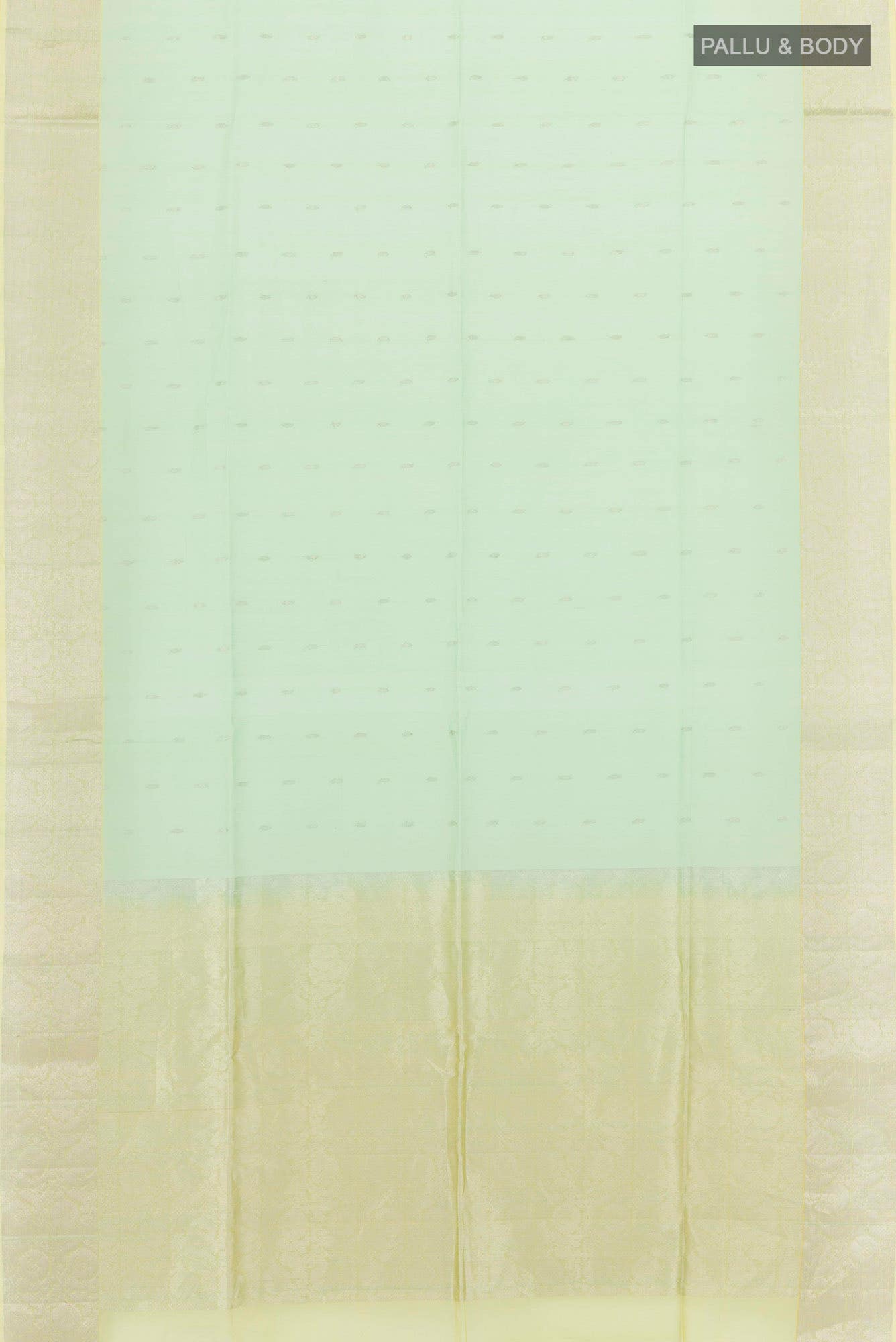 Green Blended Kora Silk Saree
