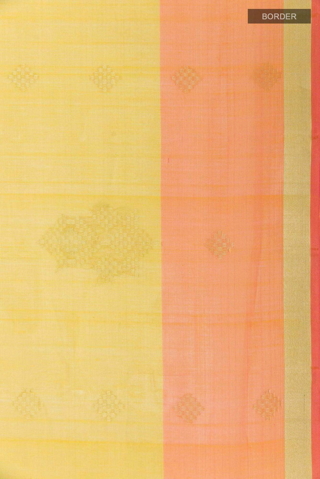Yellow Blended Kora Silk Saree