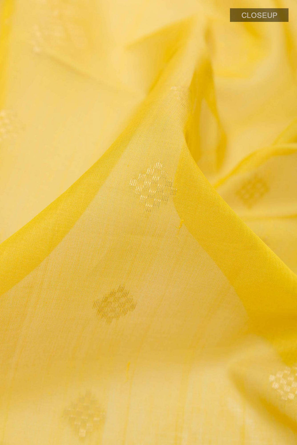 Yellow Blended Kora Silk Saree