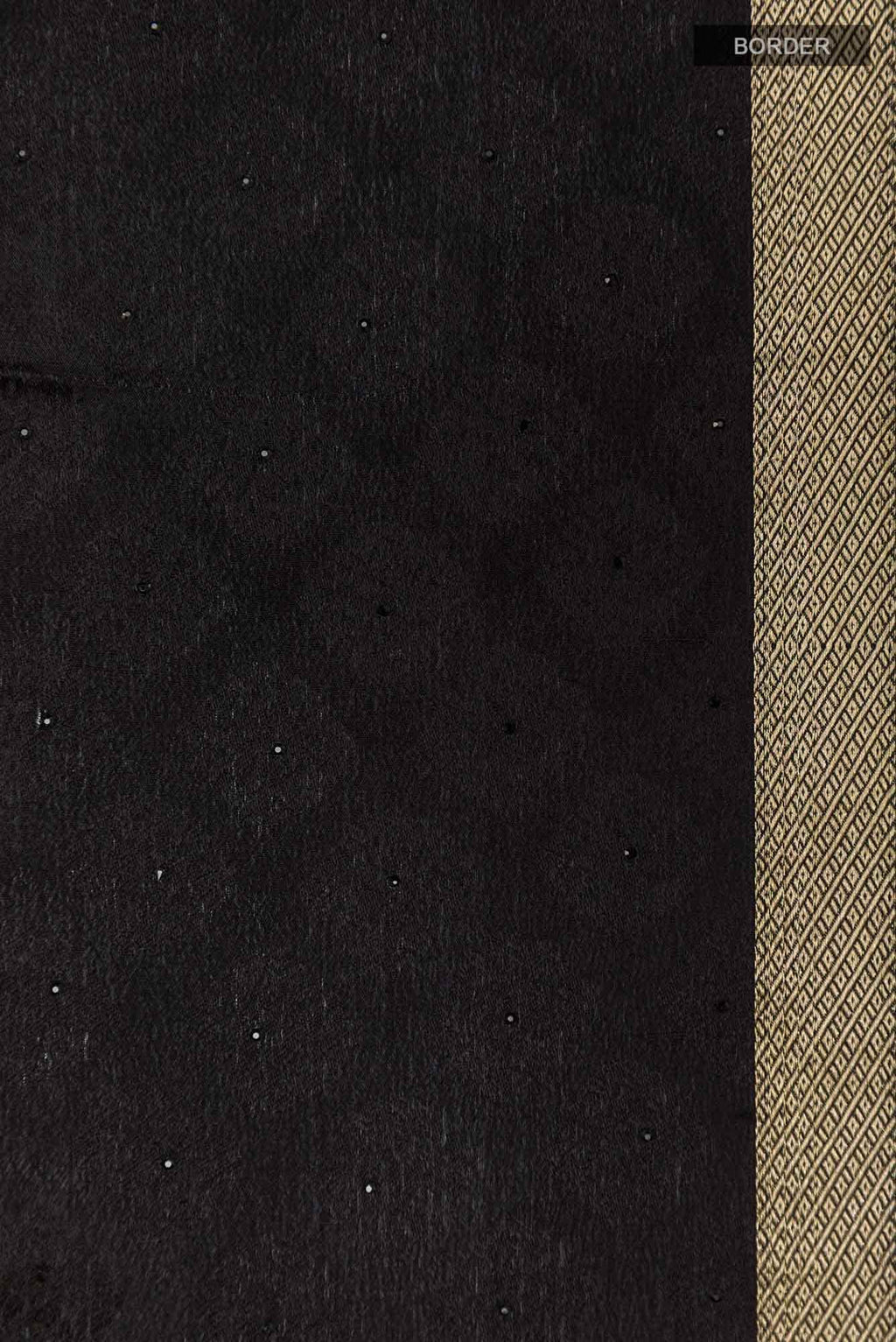 Black Mysore Crepe Saree