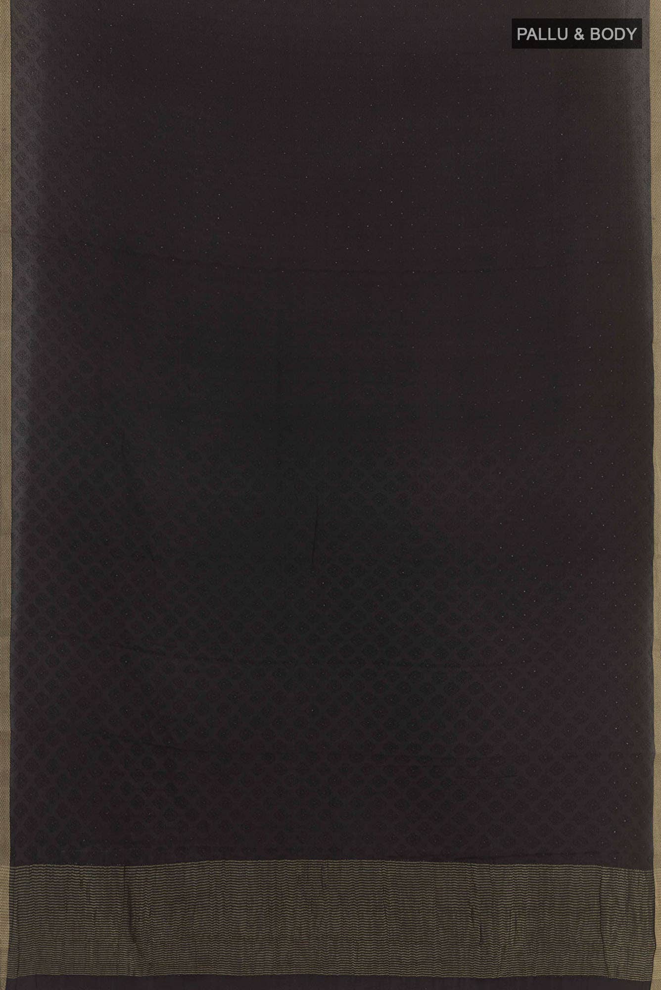 Black Mysore Crepe Saree