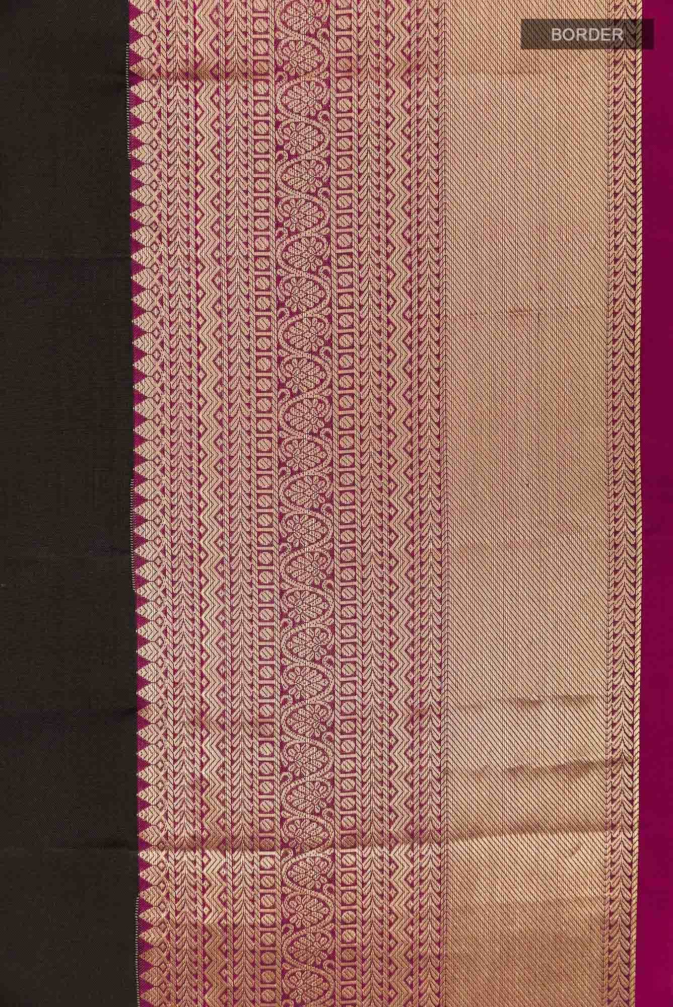 Black Kanchipuram Silk Saree