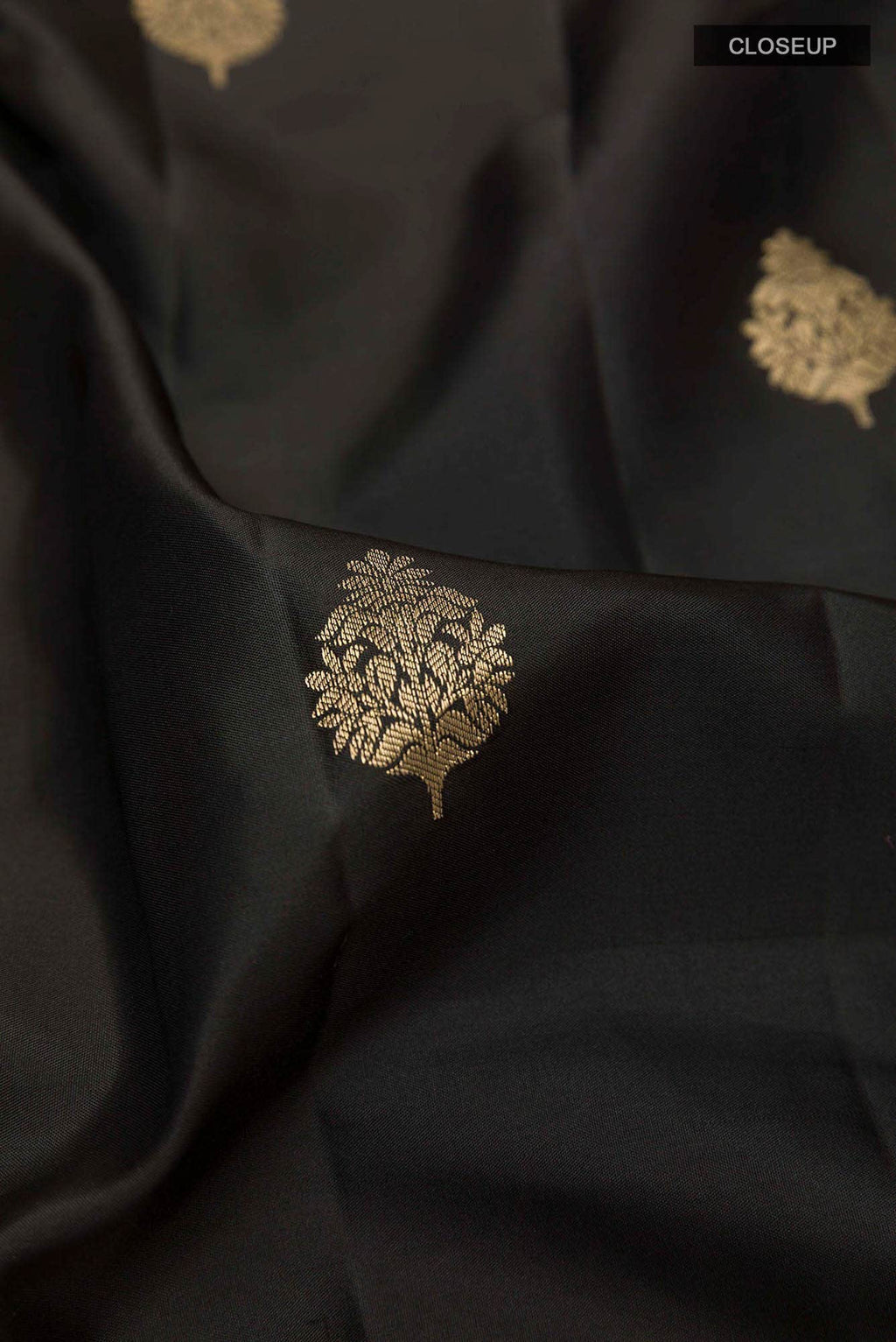 Black Kanchipuram Silk Saree