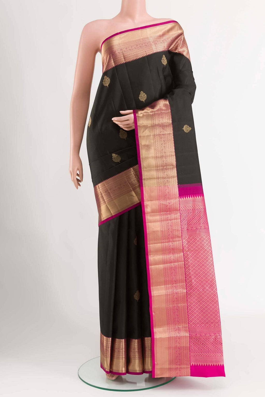 Black Kanchipuram Silk Saree