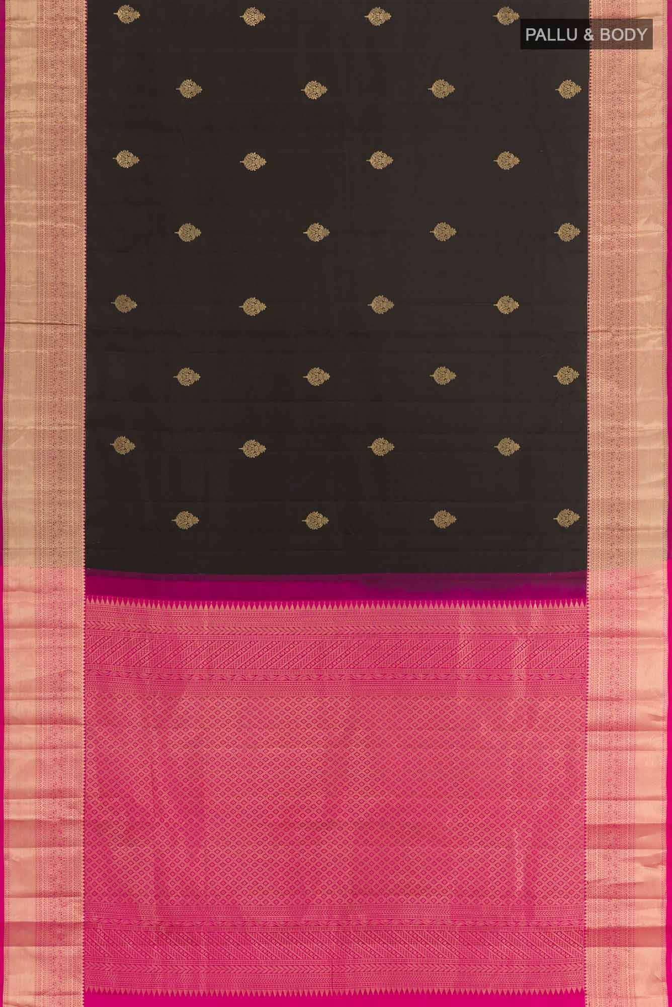 Black Kanchipuram Silk Saree