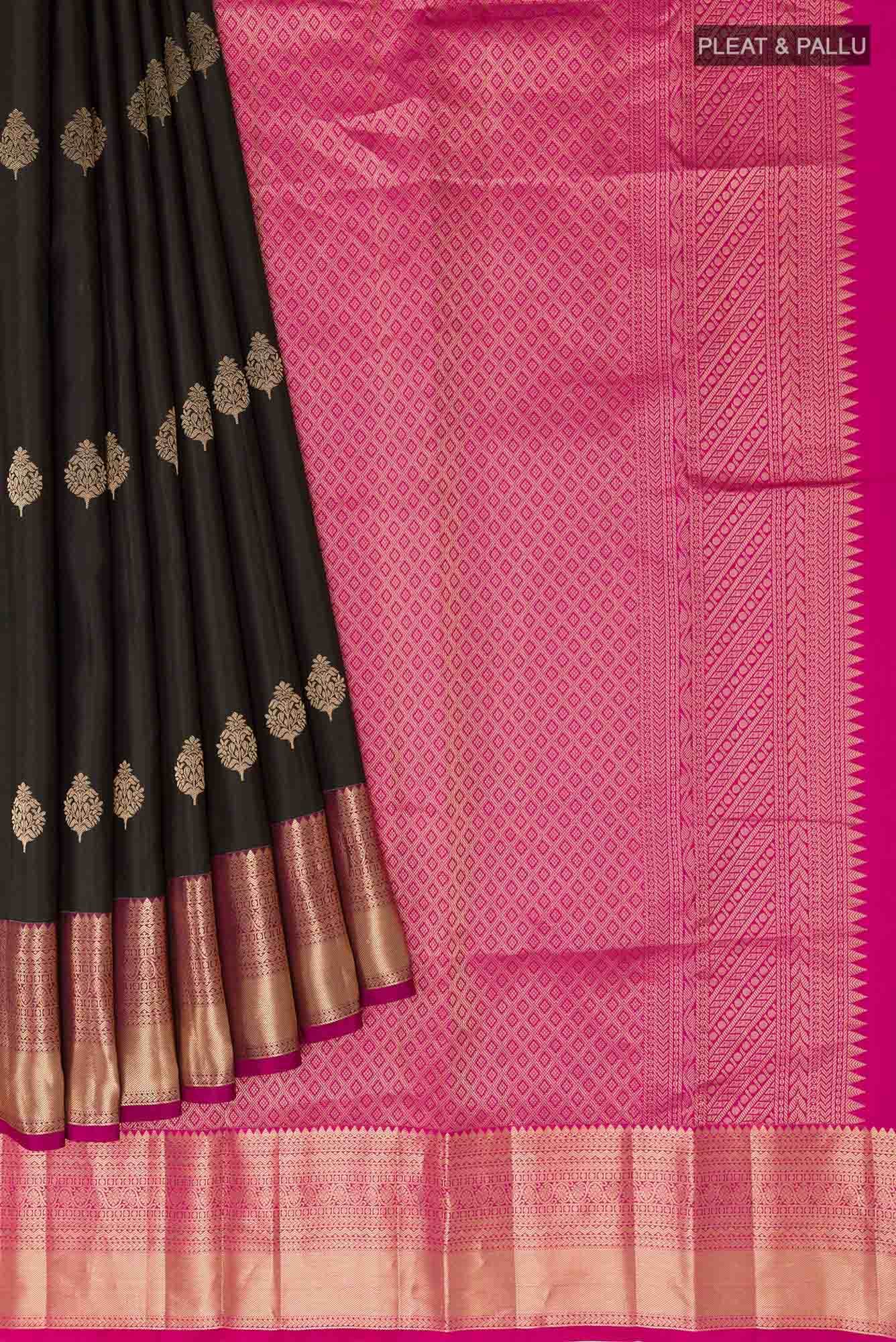 Black Kanchipuram Silk Saree