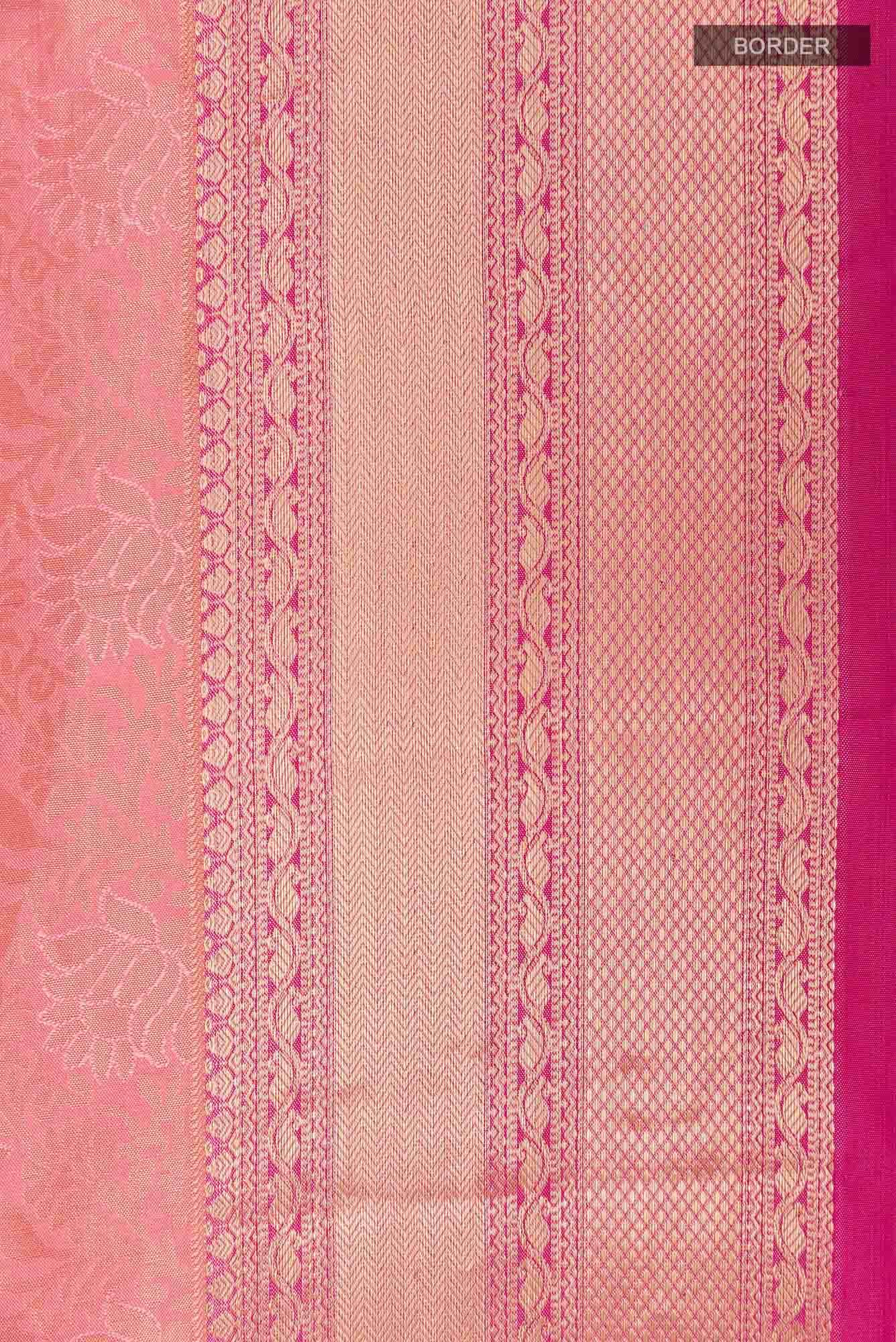 Peach Soft Silk Saree