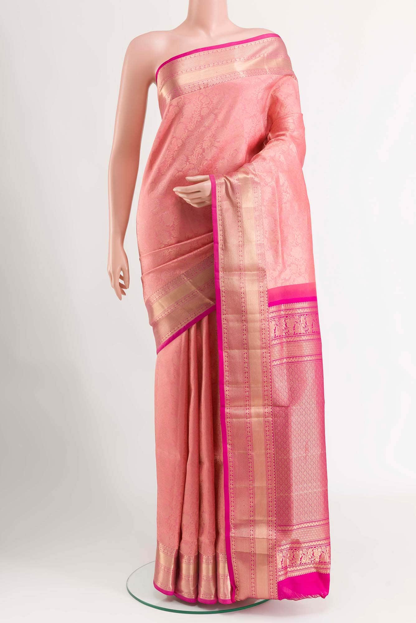 Peach Soft Silk Saree