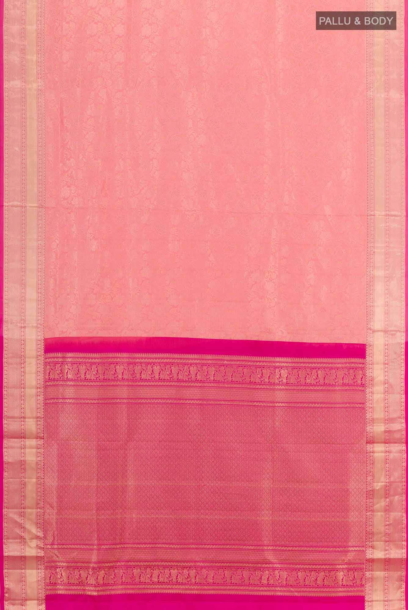 Peach Soft Silk Saree