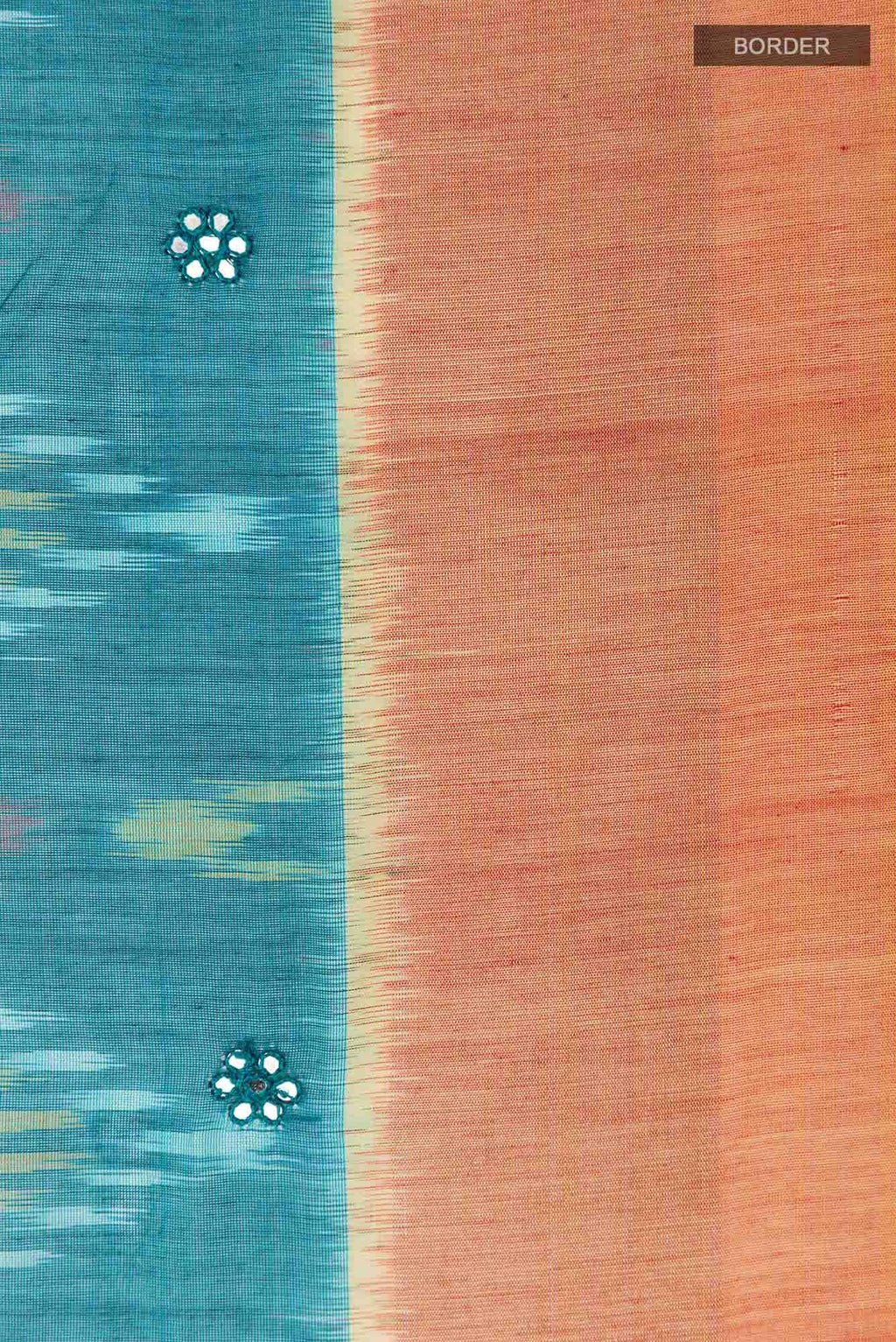 Blue Blended Kora Cotton Saree