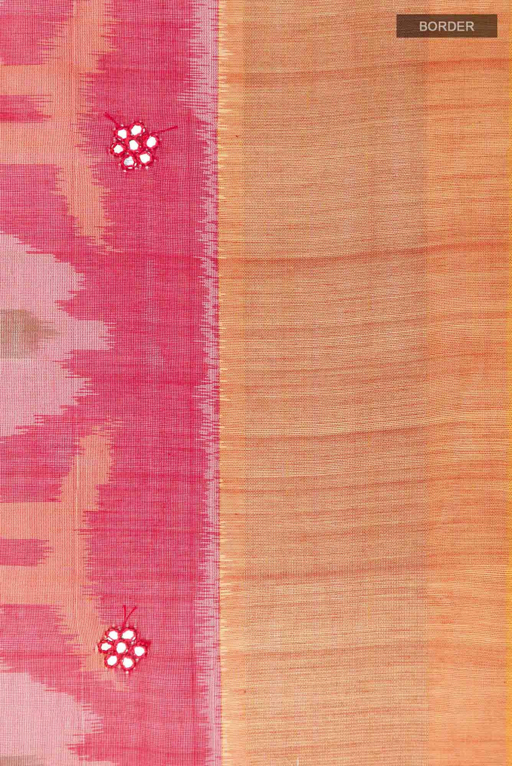 Red Blended Kora Cotton Saree
