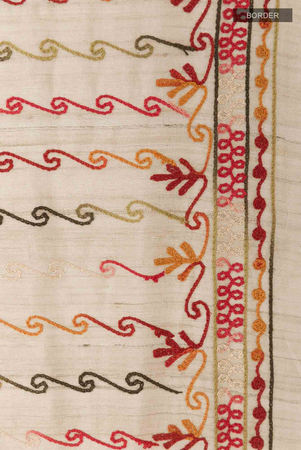 Off White Tussar Silk Saree