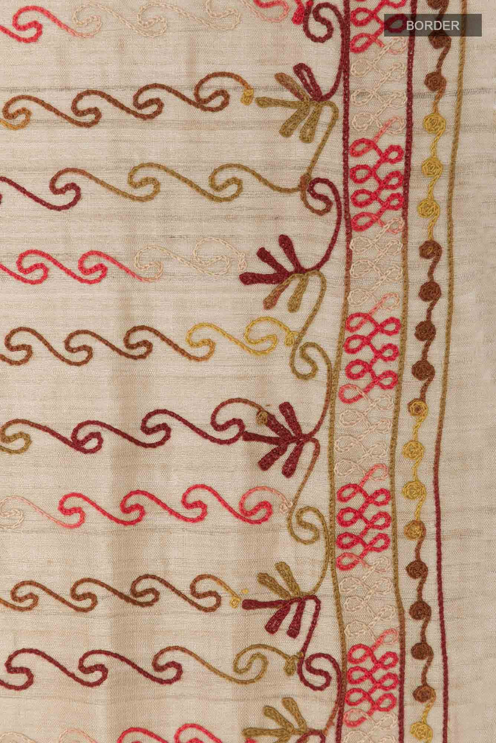 Off White Tussar Silk Saree