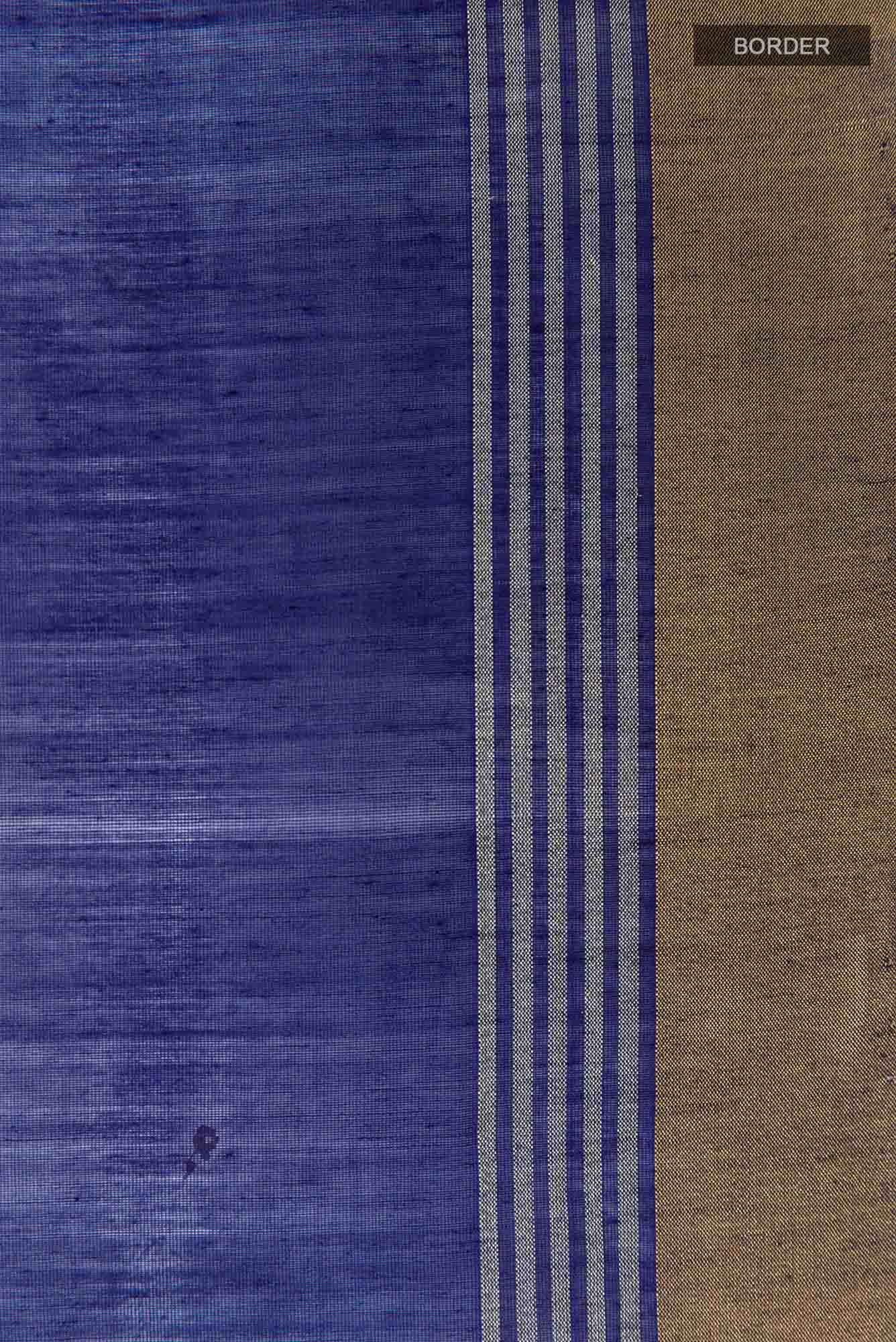 Blue Blended Chanderi Silk Cotton Saree