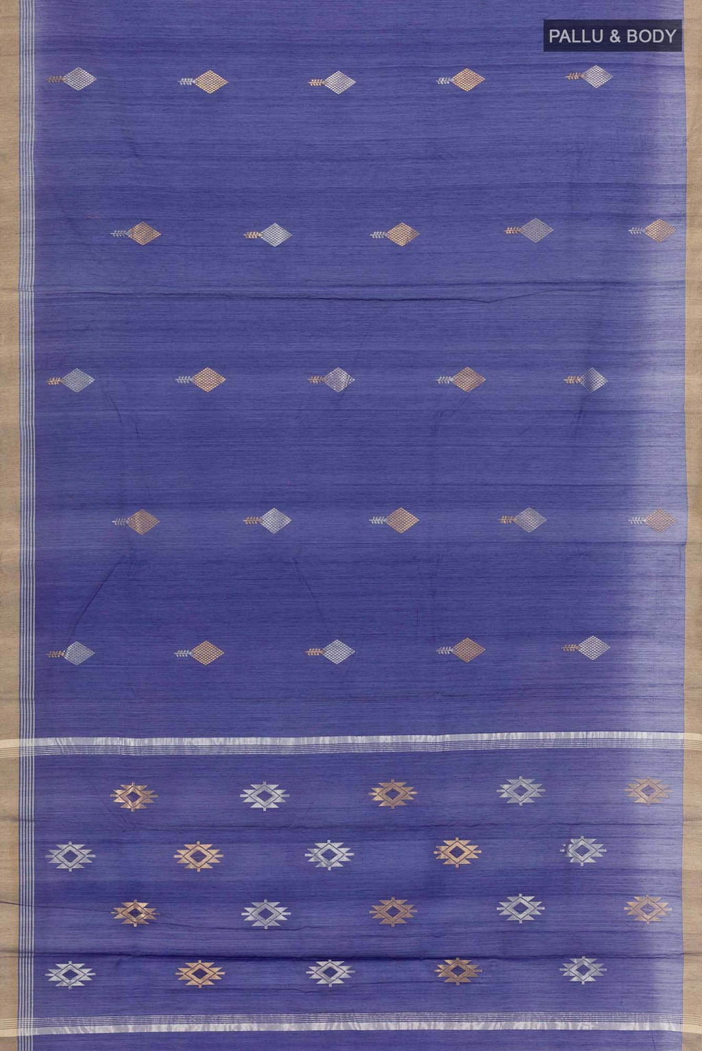 Blue Blended Chanderi Silk Cotton Saree