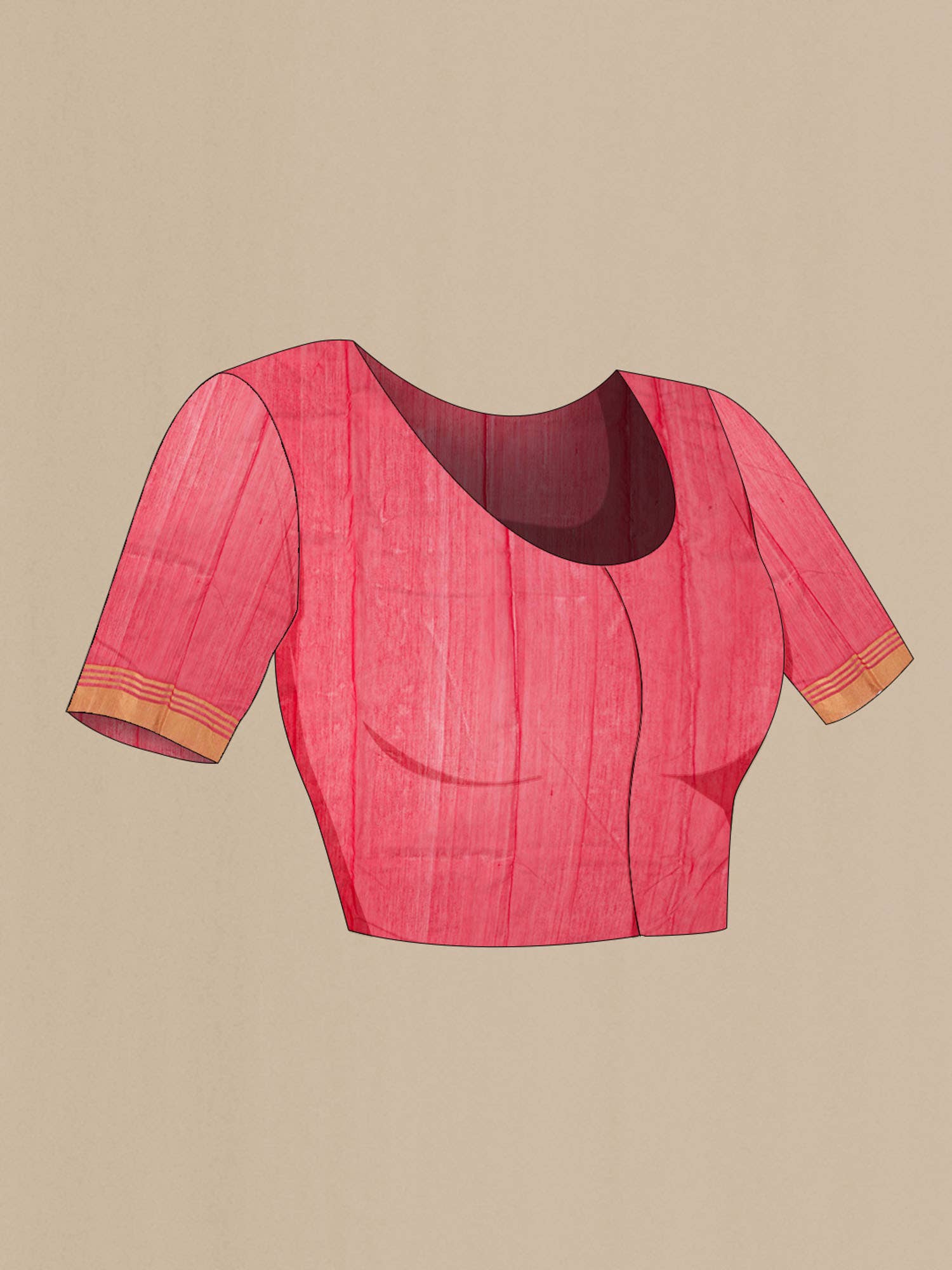 Red Blended Chanderi Silk Cotton Saree