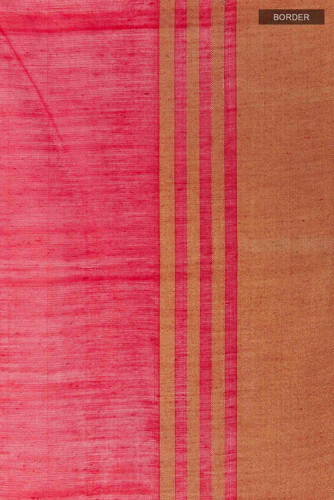 Red Blended Chanderi Silk Cotton Saree