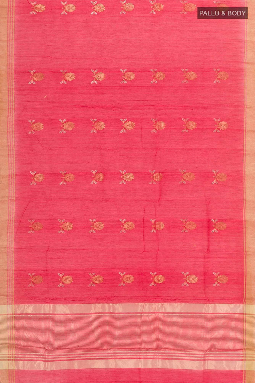 Red Blended Chanderi Silk Cotton Saree