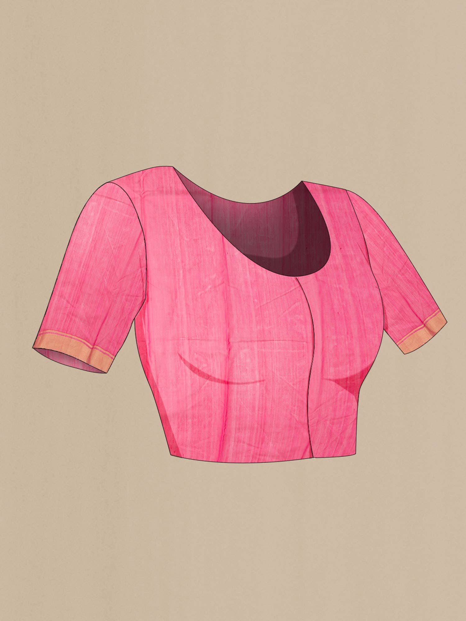 Pink Blended Chanderi Silk Cotton Saree