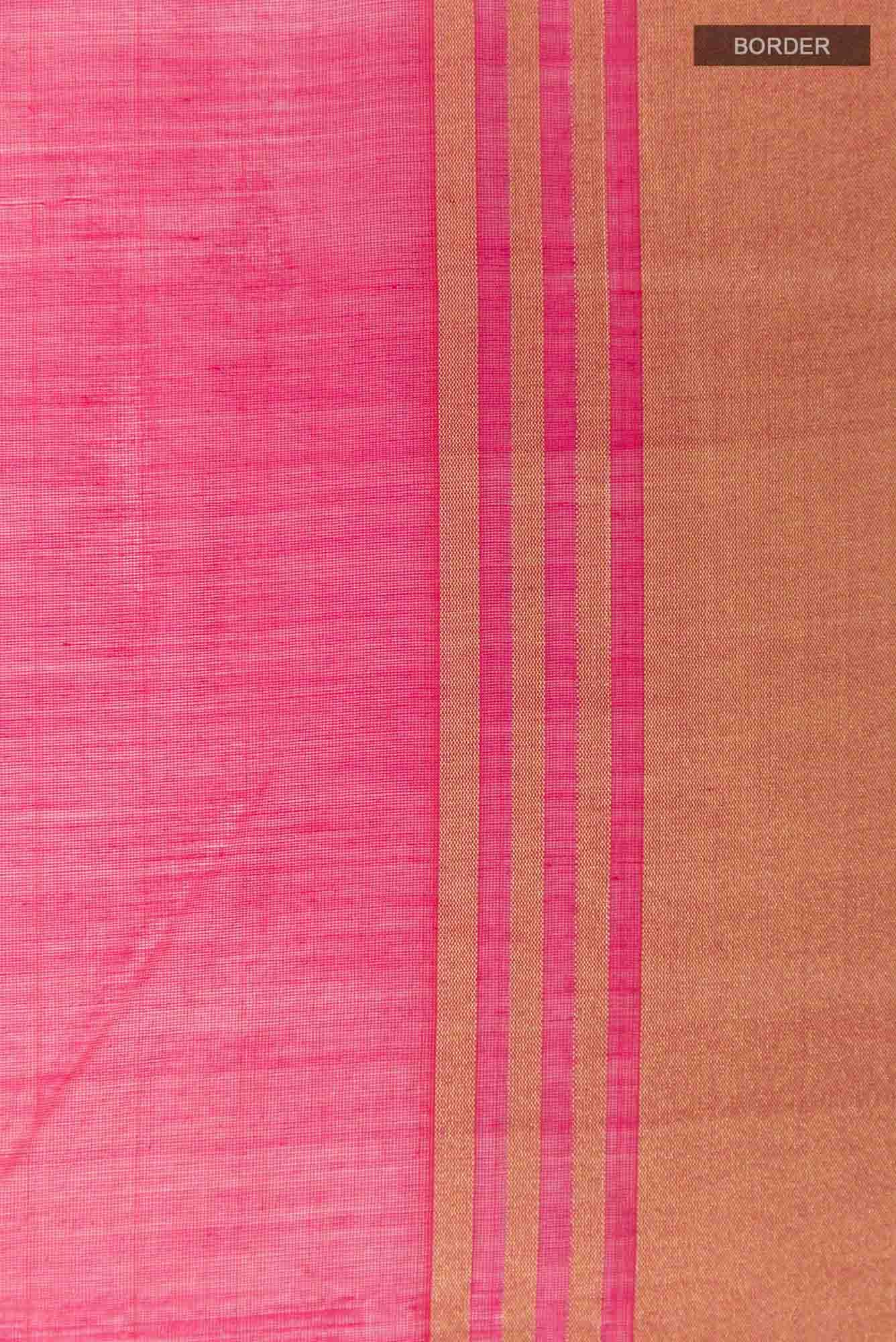 Pink Blended Chanderi Silk Cotton Saree