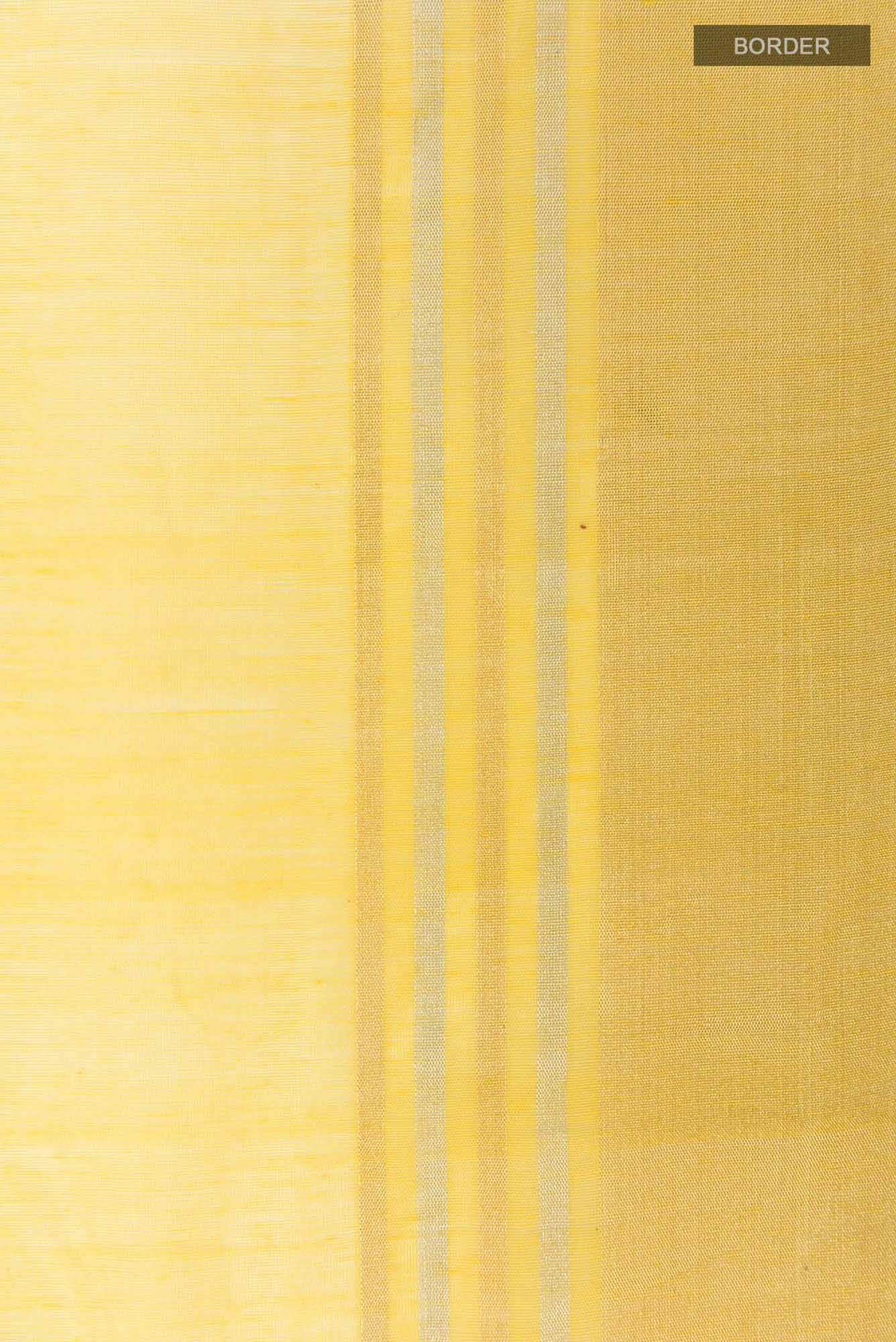 Yellow Blended Chanderi Silk Cotton Saree
