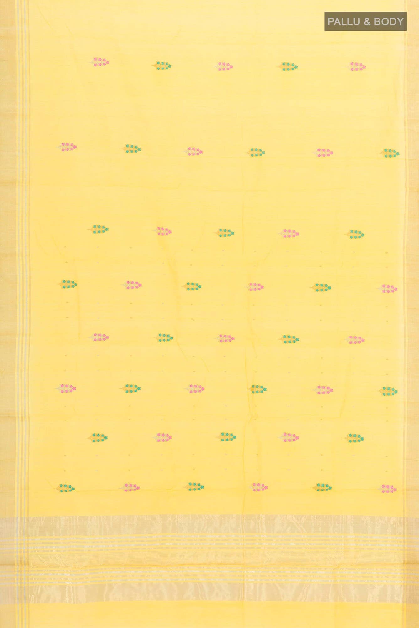 Yellow Blended Chanderi Silk Cotton Saree