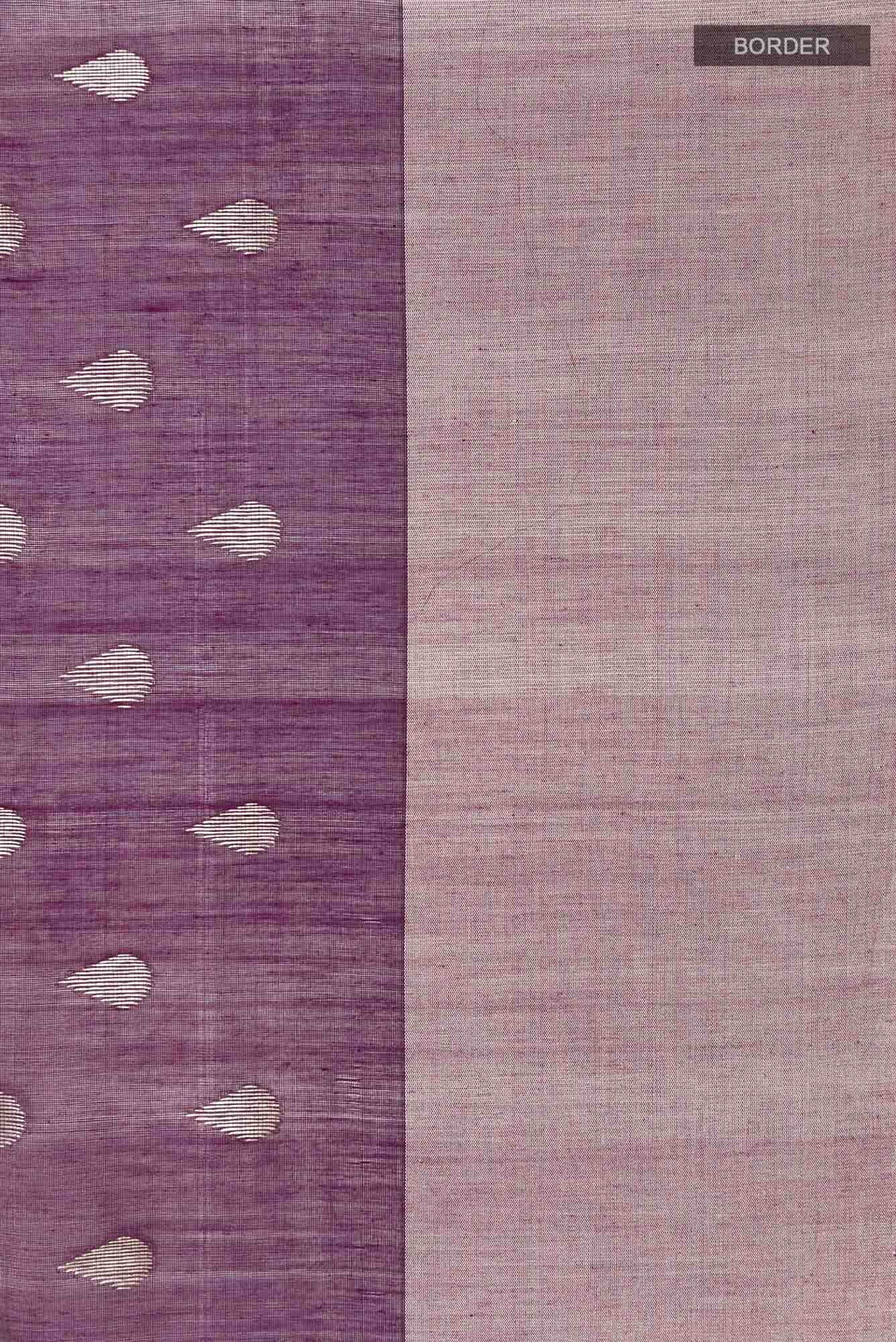 Purple Blended Poly Cotton Saree