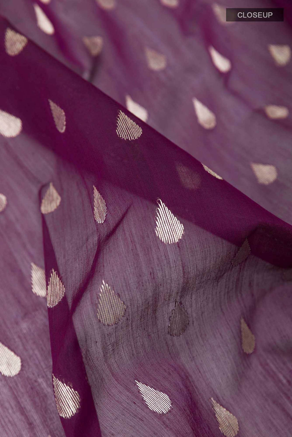 Purple Blended Poly Cotton Saree