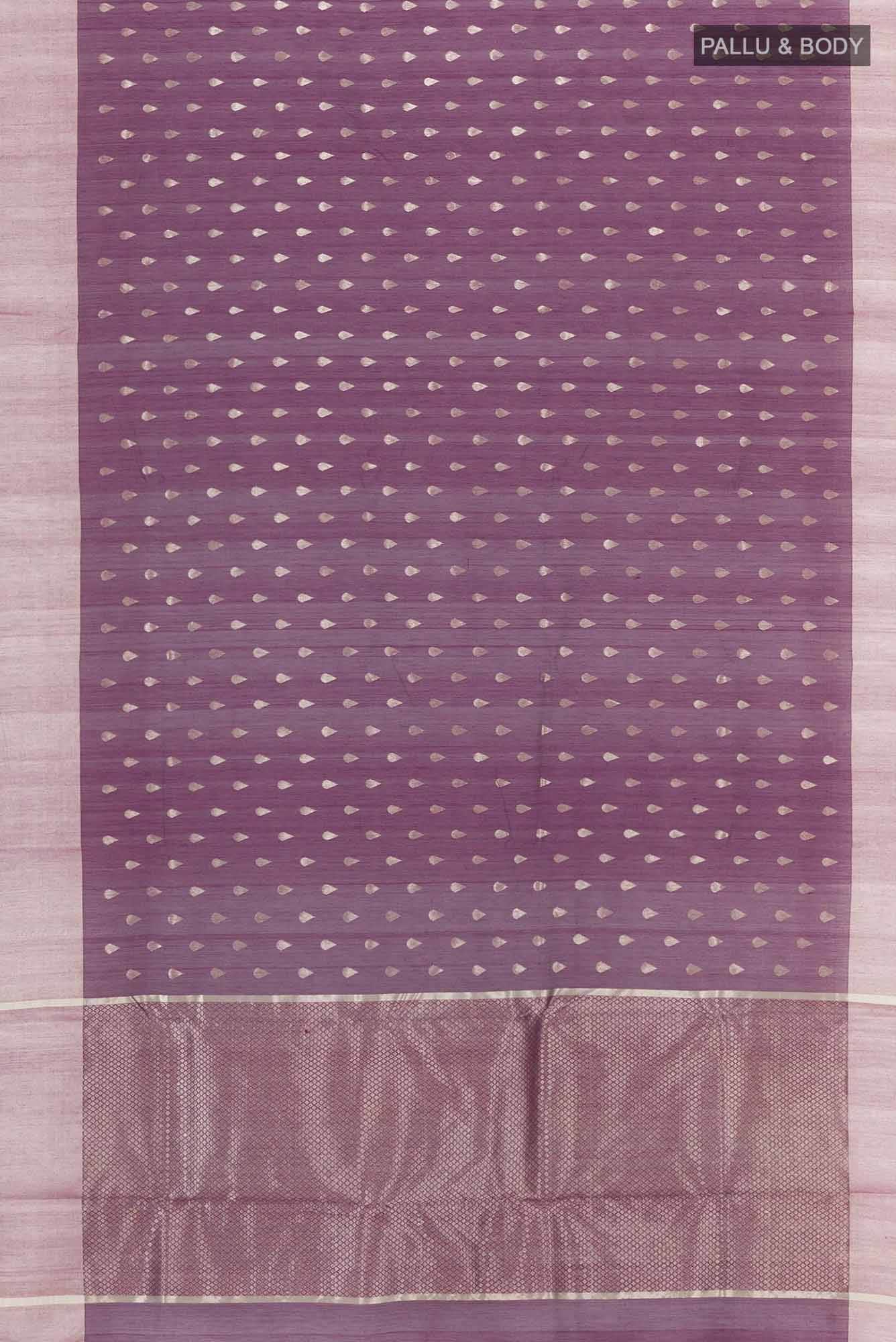 Purple Blended Poly Cotton Saree