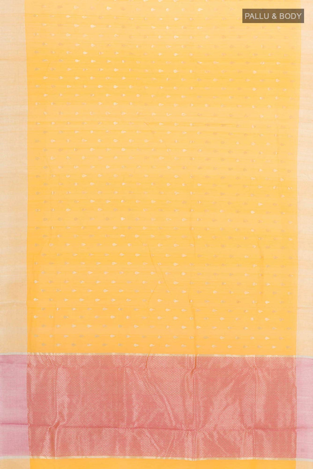 Yellow Blended Chanderi Silk Cotton Saree