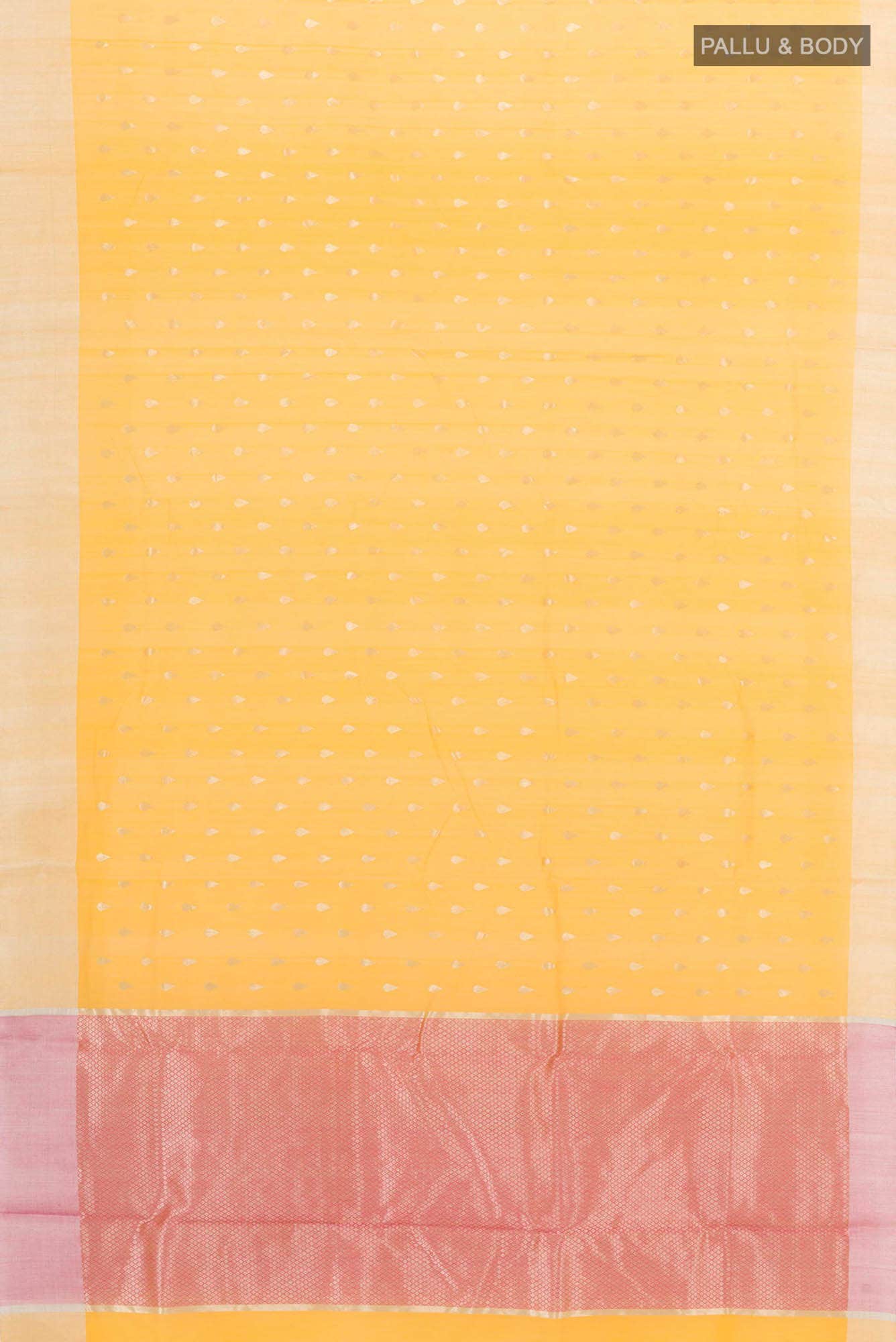 Yellow Blended Chanderi Silk Cotton Saree