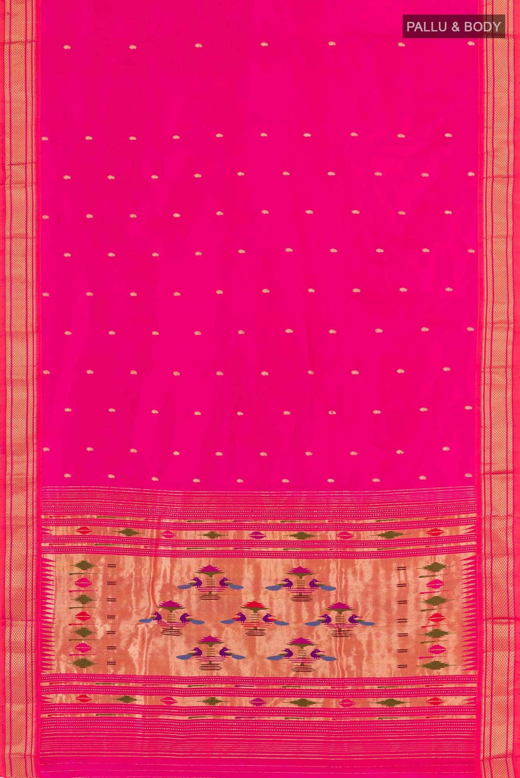Pink Paithani Silk Saree