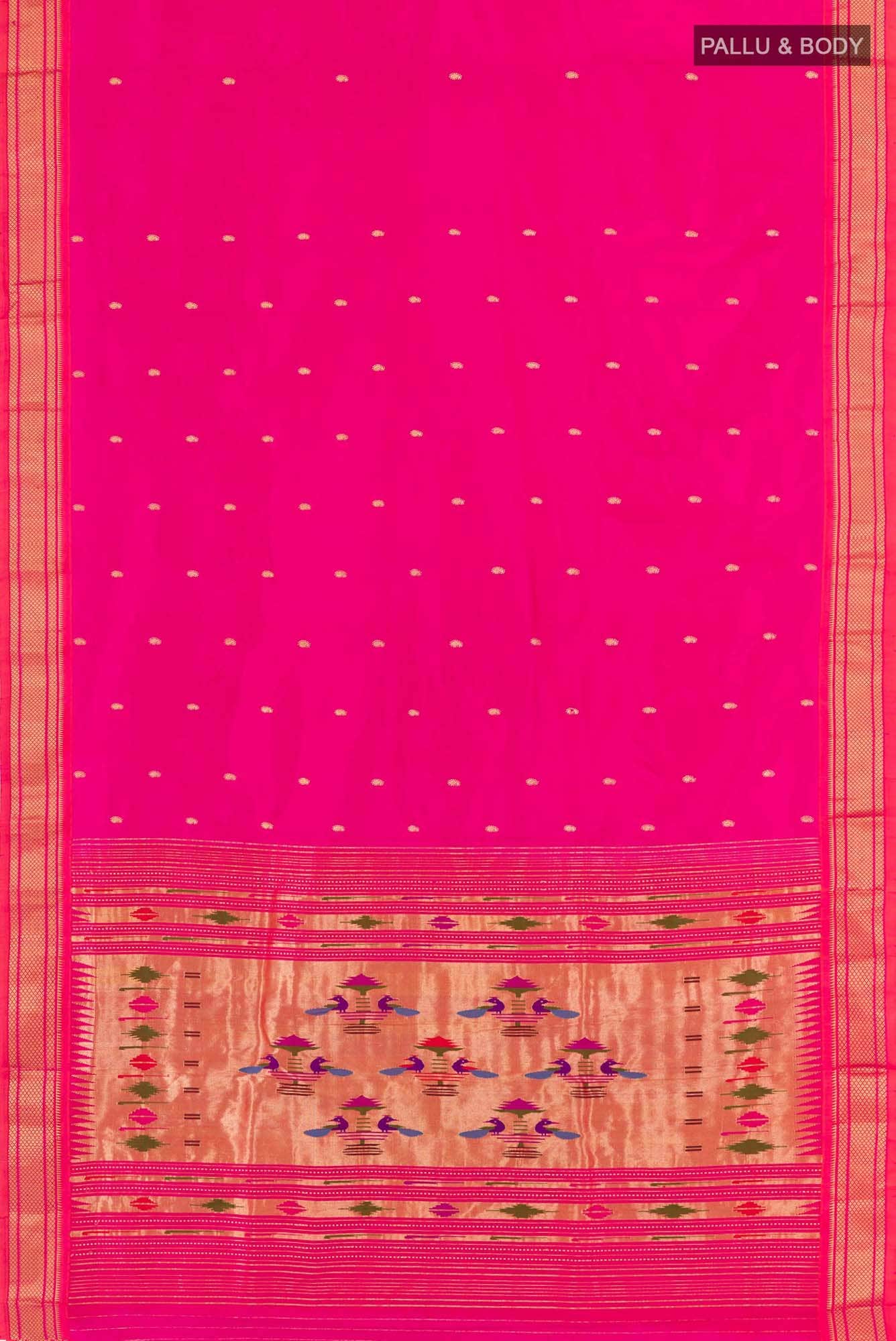 Pink Paithani Silk Saree