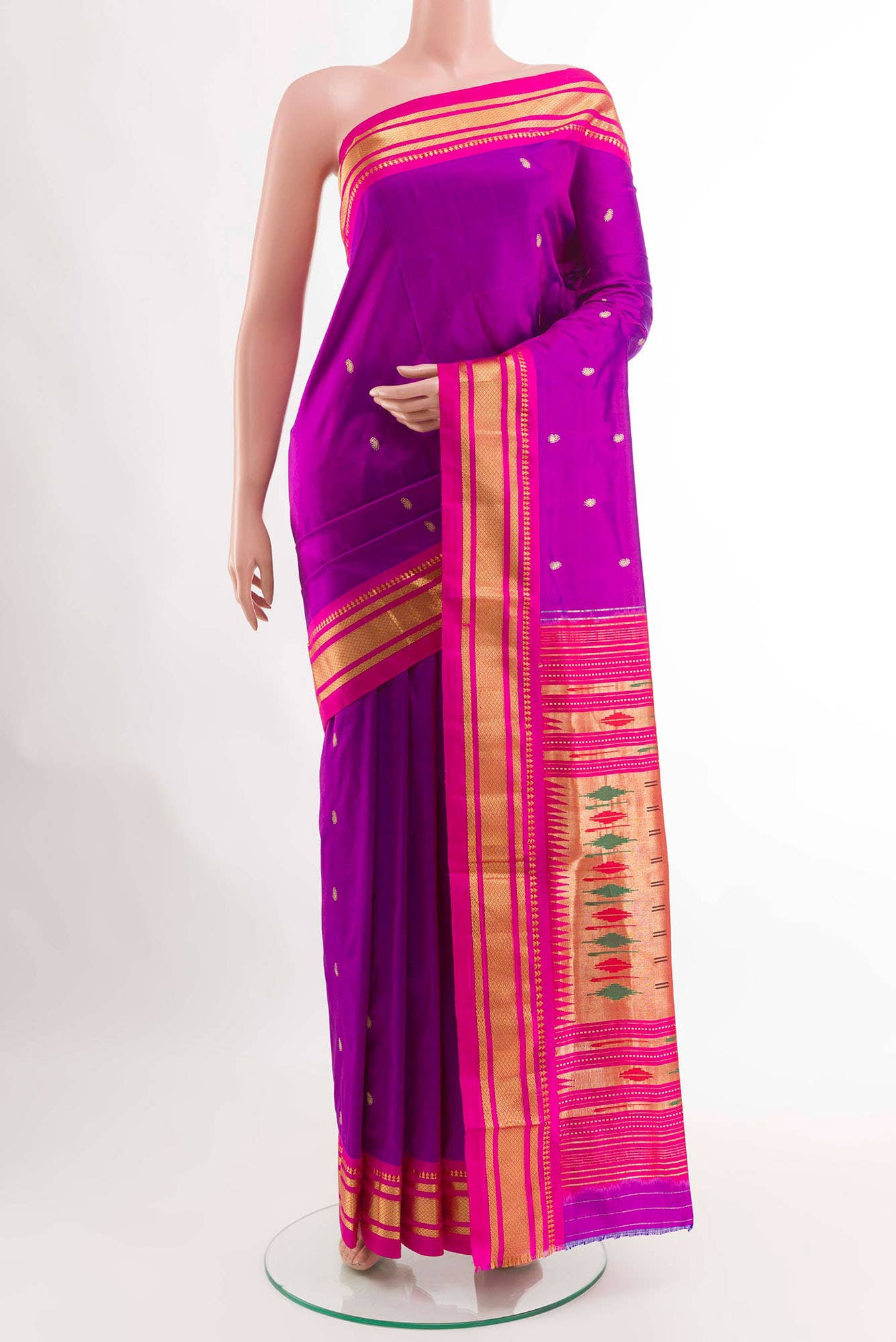 Purple Paithani Silk Saree
