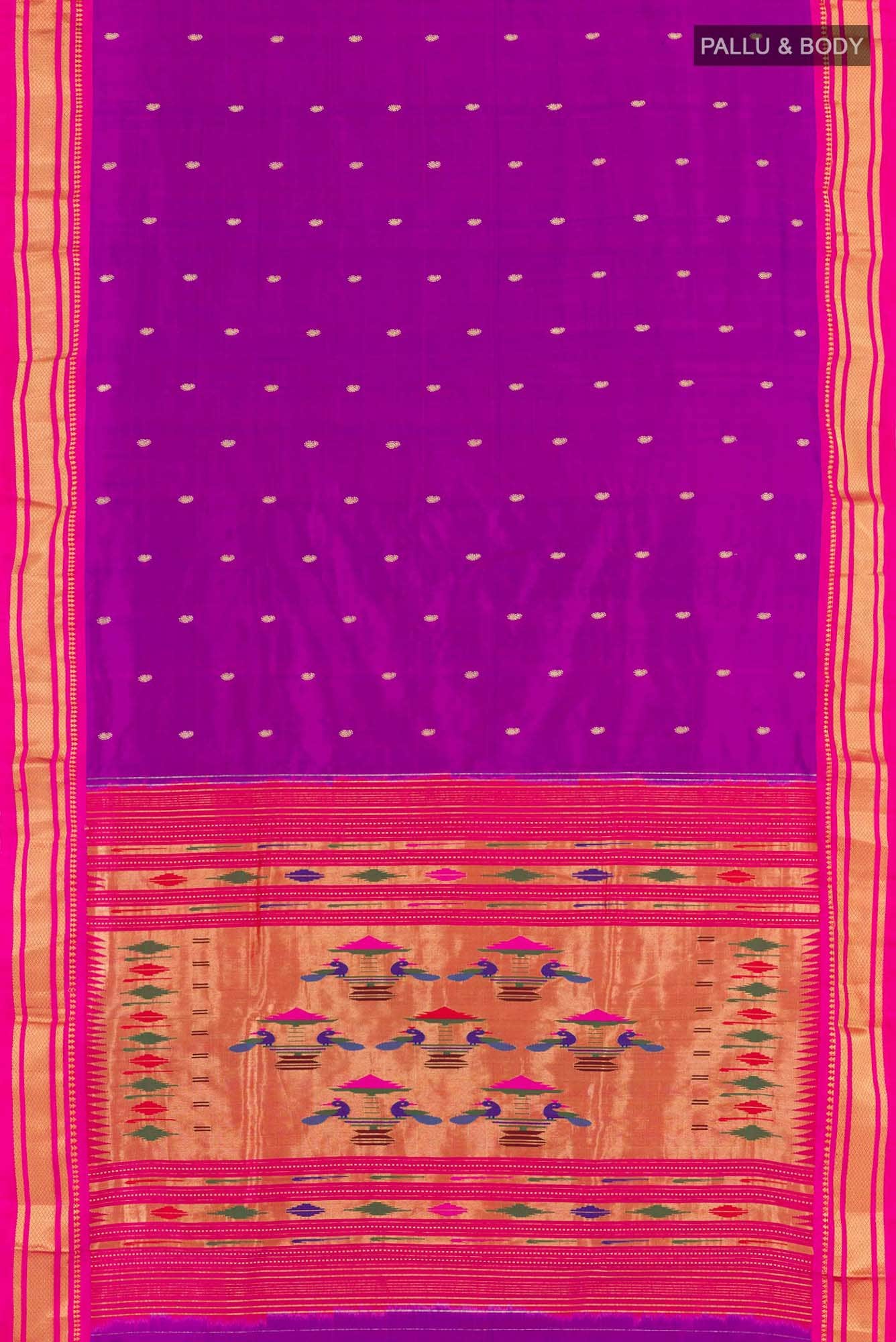 Purple Paithani Silk Saree