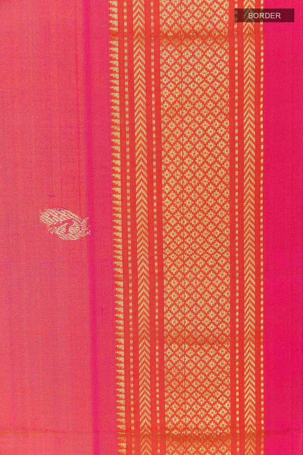 Peach Paithani Silk Saree
