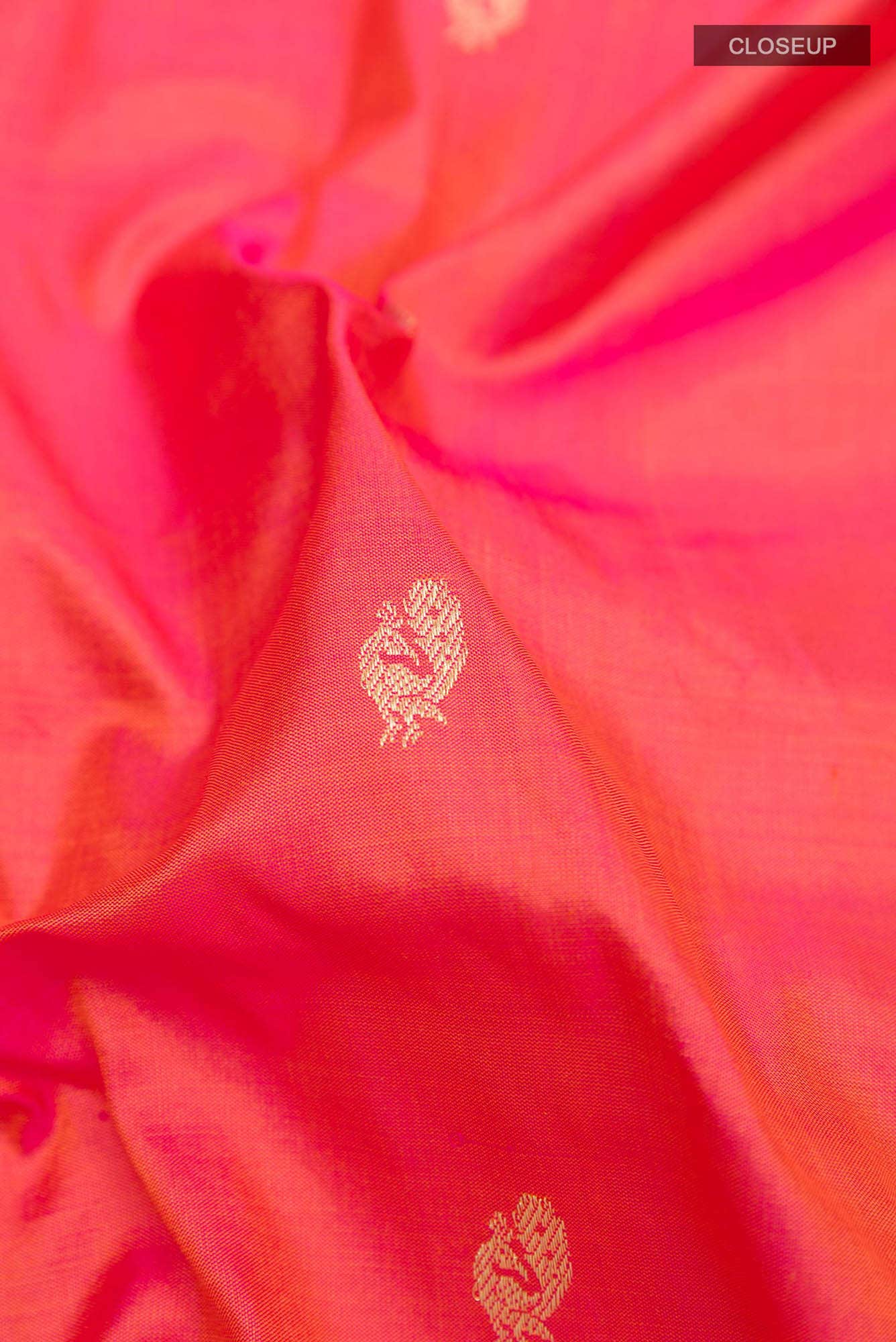 Peach Paithani Silk Saree