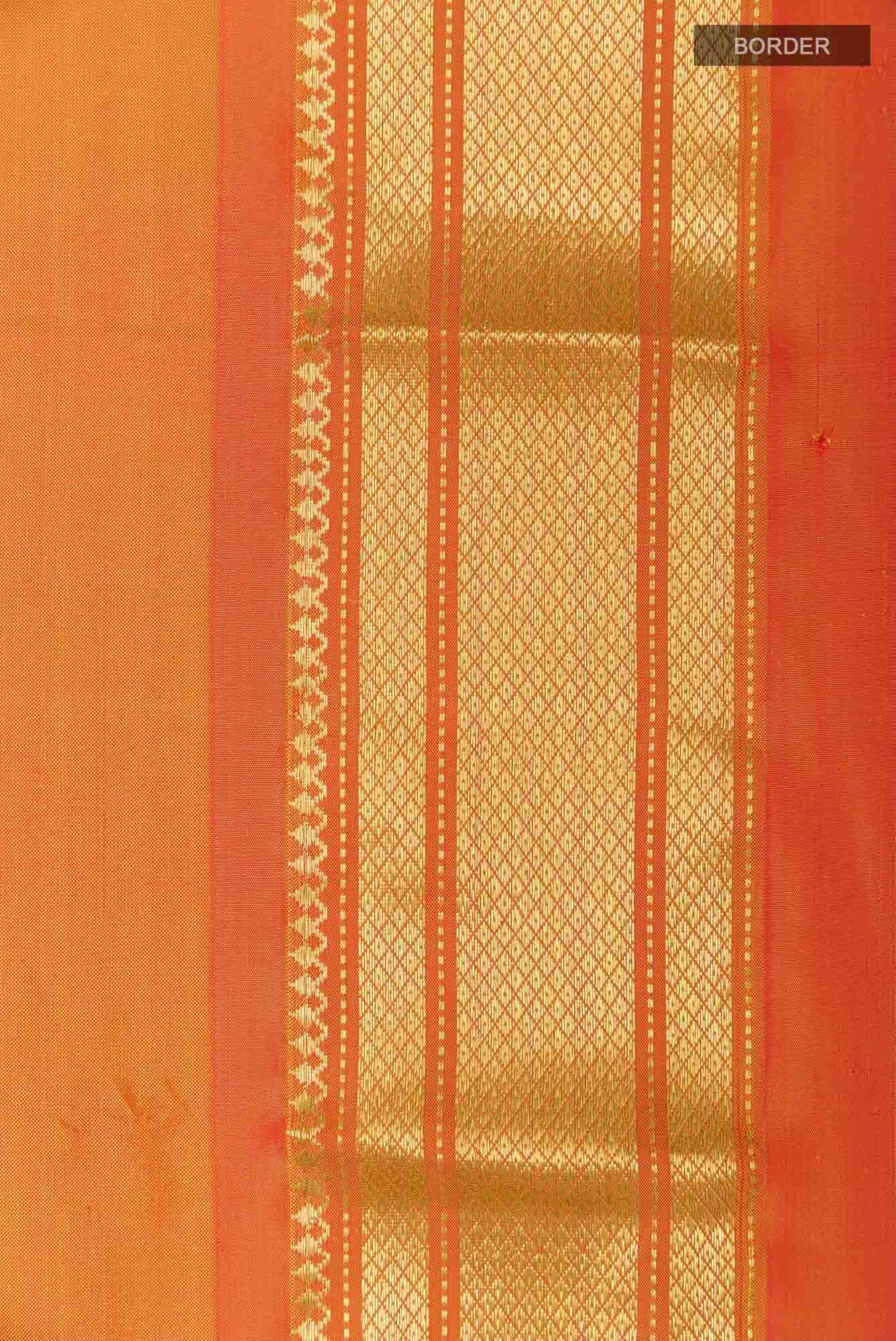 Orange Paithani Silk Saree