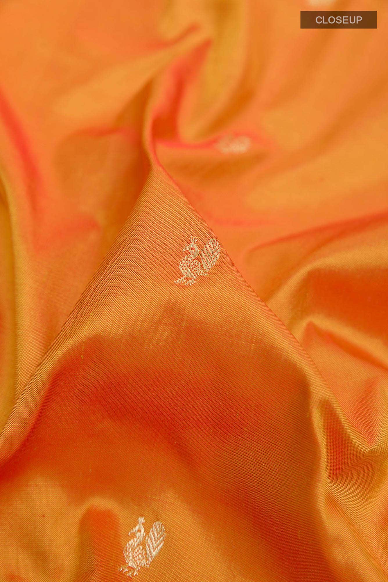 Orange Paithani Silk Saree