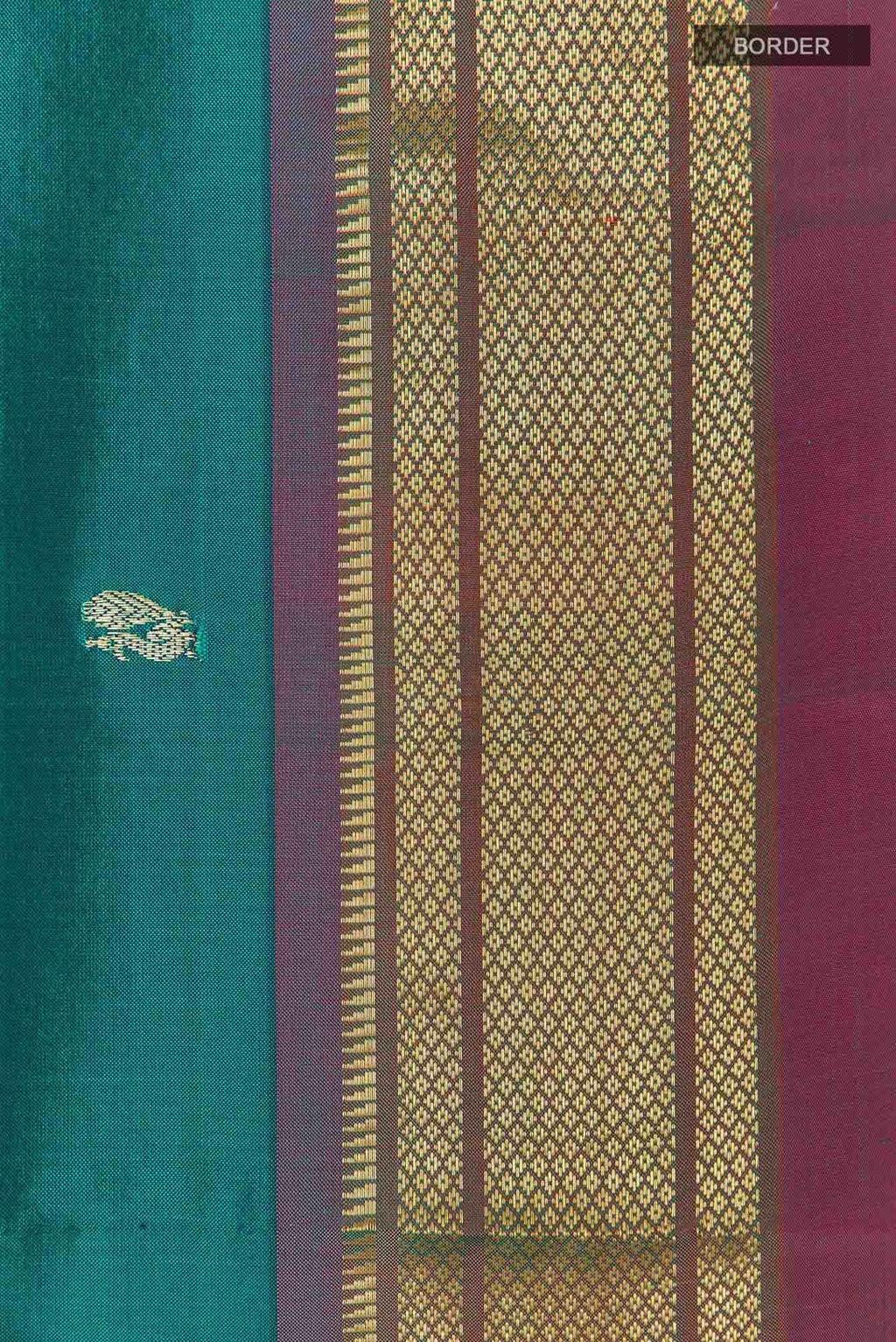 Peacock Blue Paithani Silk Saree