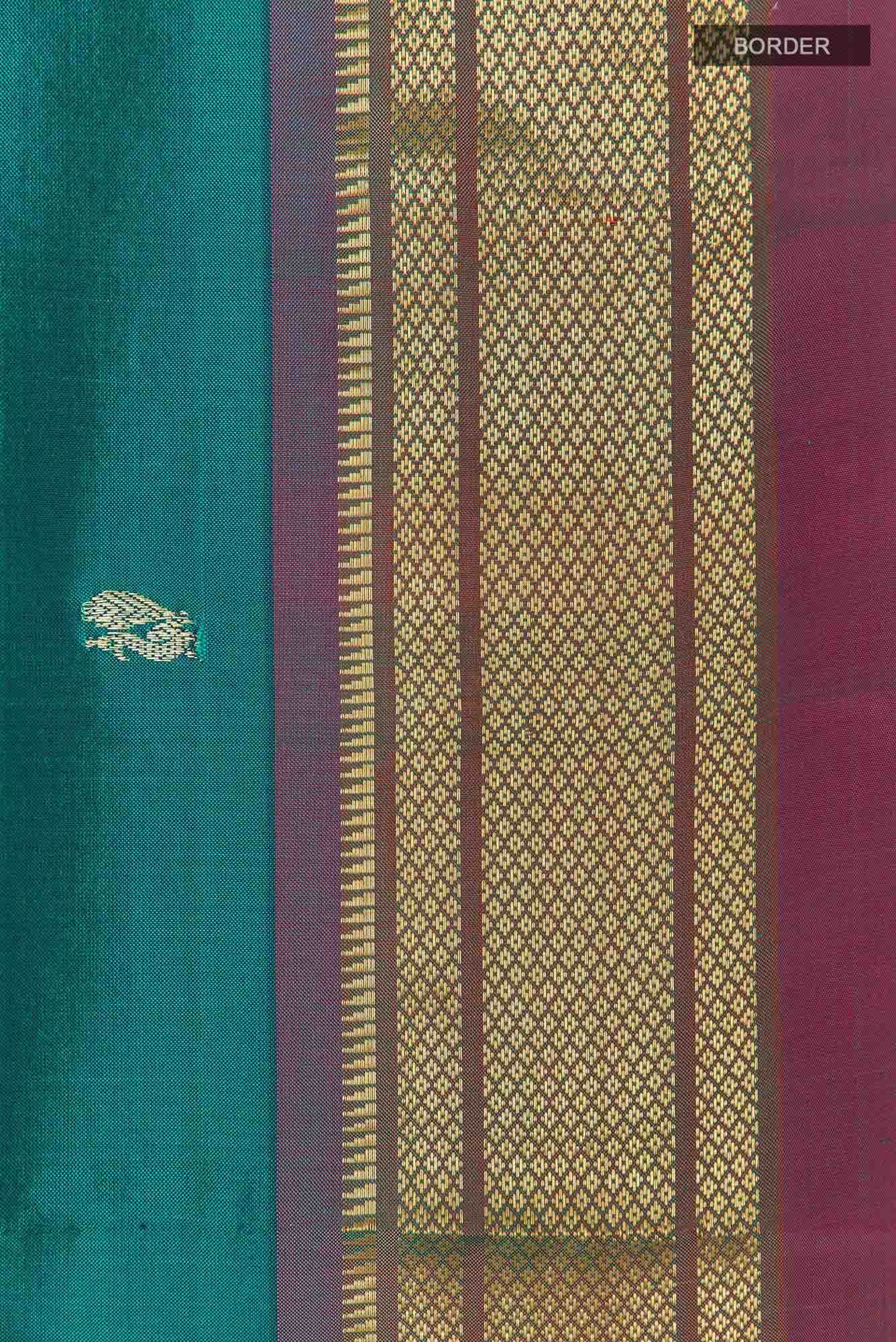 Peacock Blue Paithani Silk Saree
