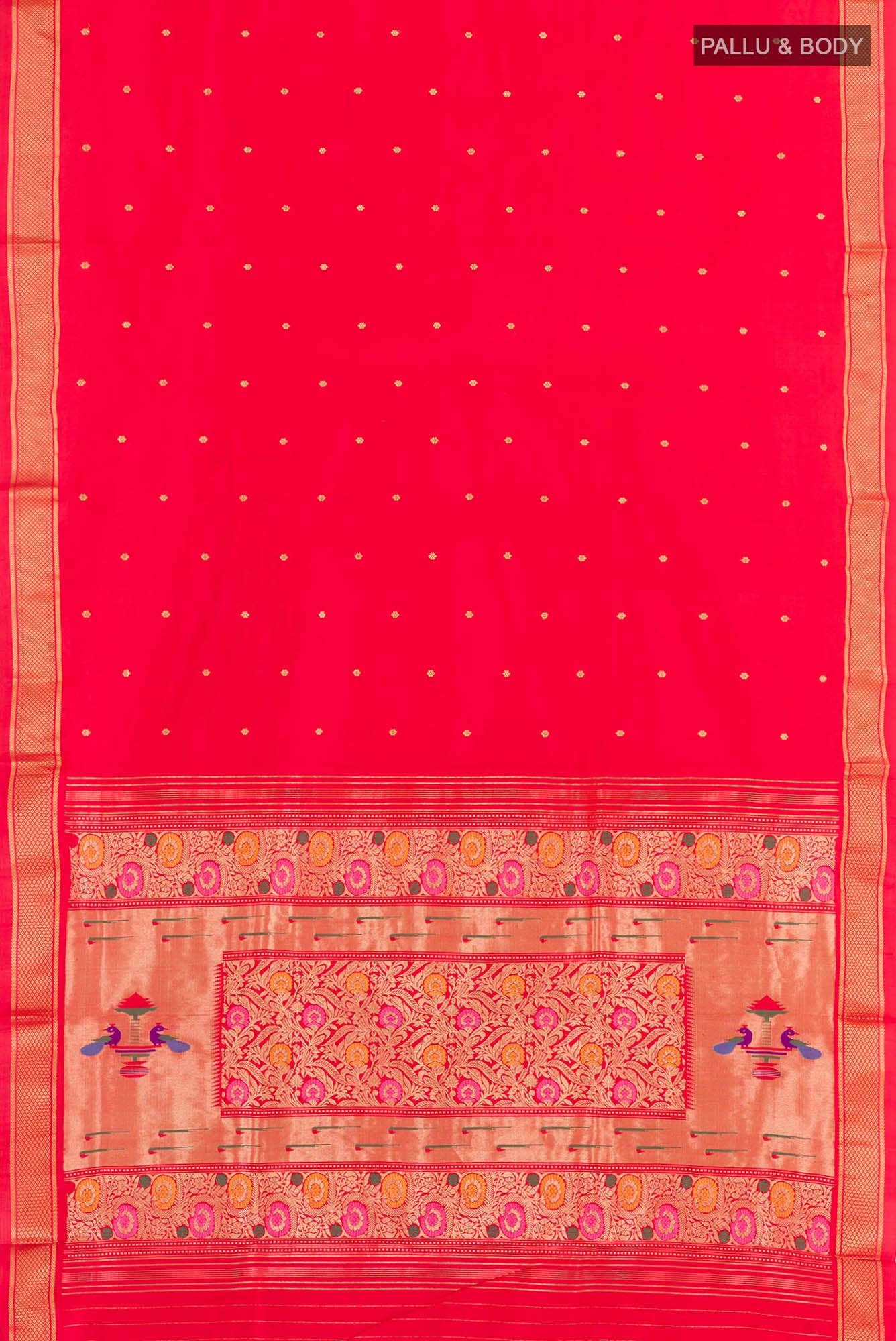 Red Paithani Silk Saree